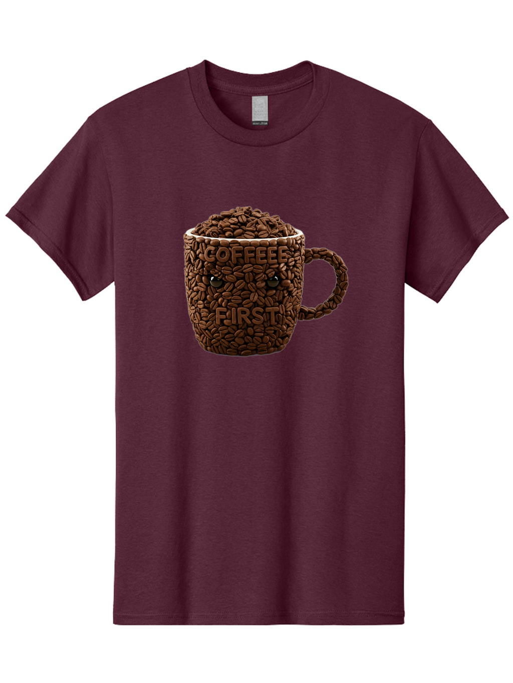 Coffee-First-2 Men'S Graphic Tee, 100% Cotton, Comfortable Casual Summer Wear, Machine Washable, Vintage Camera, Old Camera, Antique Camera, Black Camera, Classic Photography, Photography Equipment, Nostalgic Device, Film Camera, Camera Art Bak280