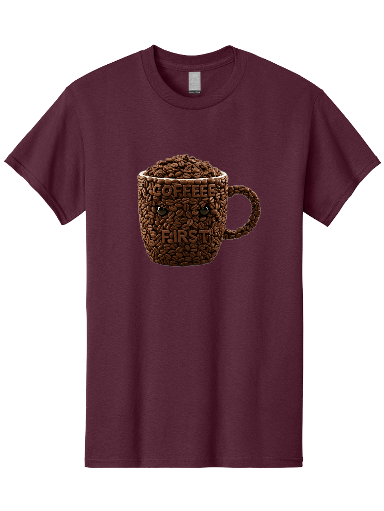 Coffee-First-2 Men'S Graphic Tee, 100% Cotton, Comfortable Casual Summer Wear, Machine Washable, Vintage Camera, Old Camera, Antique Camera, Black Camera, Classic Photography, Photography Equipment, Nostalgic Device, Film Camera, Camera Art Bak280