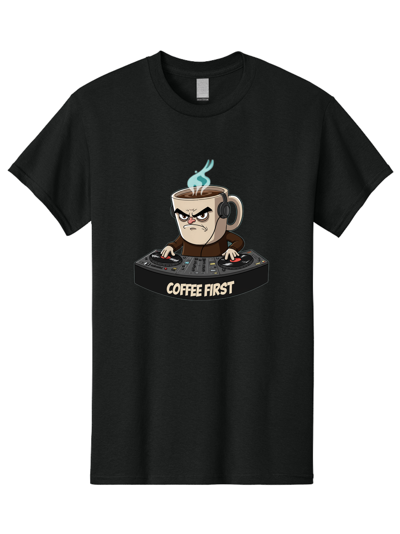 Coffee-First-3 Men'S Graphic Tee, 100% Cotton, Comfortable Casual Summer Wear, Machine Washable, Vintage Camera, Old Camera, Antique Camera, Black Camera, Classic Photography, Photography Equipment, Nostalgic Device, Film Camera, Camera Art Bak281
