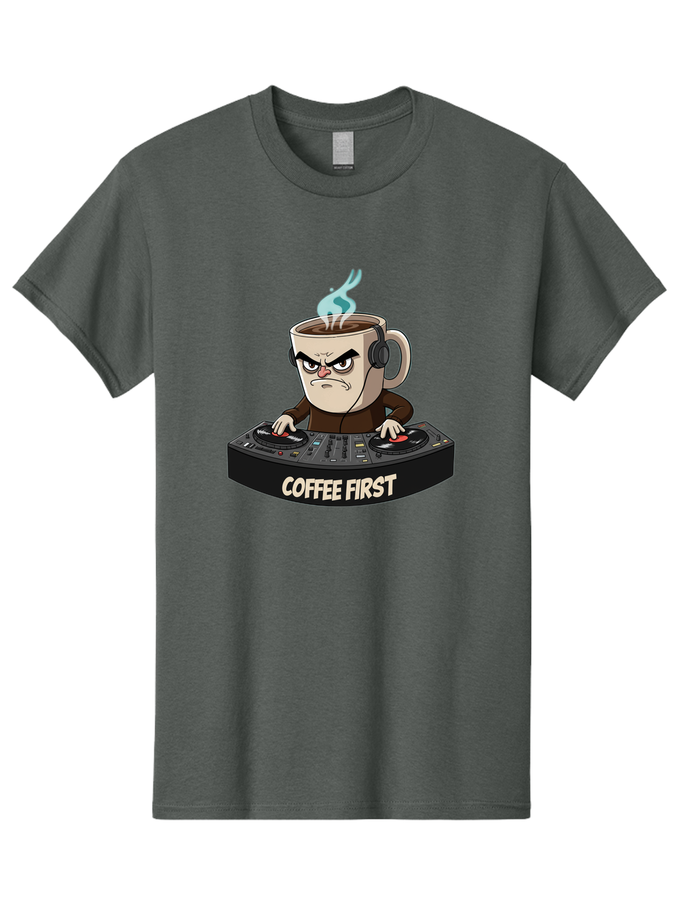 Coffee-First-3 Men'S Graphic Tee, 100% Cotton, Comfortable Casual Summer Wear, Machine Washable, Vintage Camera, Old Camera, Antique Camera, Black Camera, Classic Photography, Photography Equipment, Nostalgic Device, Film Camera, Camera Art Bak281