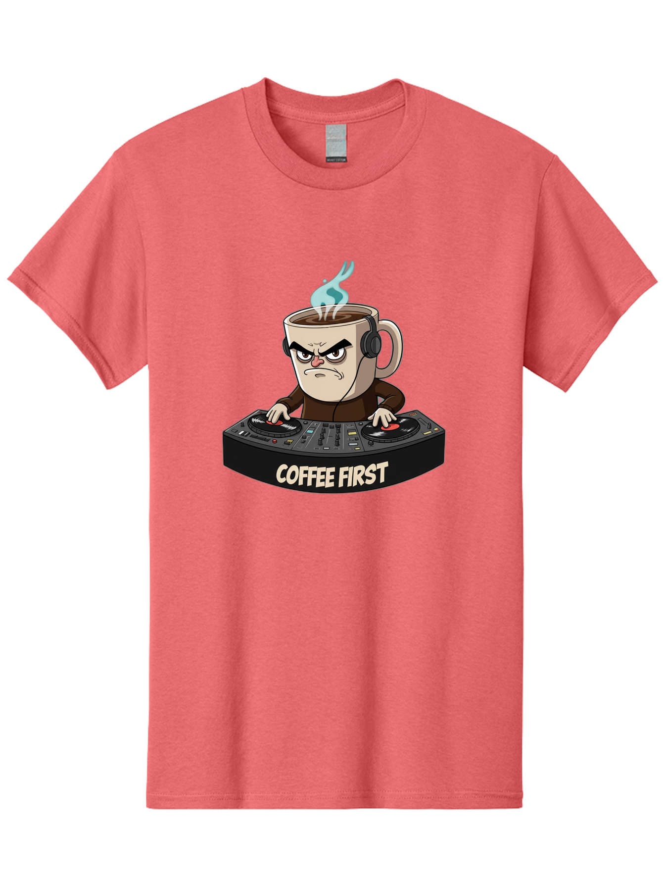 Coffee-First-3 Men'S Graphic Tee, 100% Cotton, Comfortable Casual Summer Wear, Machine Washable, Vintage Camera, Old Camera, Antique Camera, Black Camera, Classic Photography, Photography Equipment, Nostalgic Device, Film Camera, Camera Art Bak281