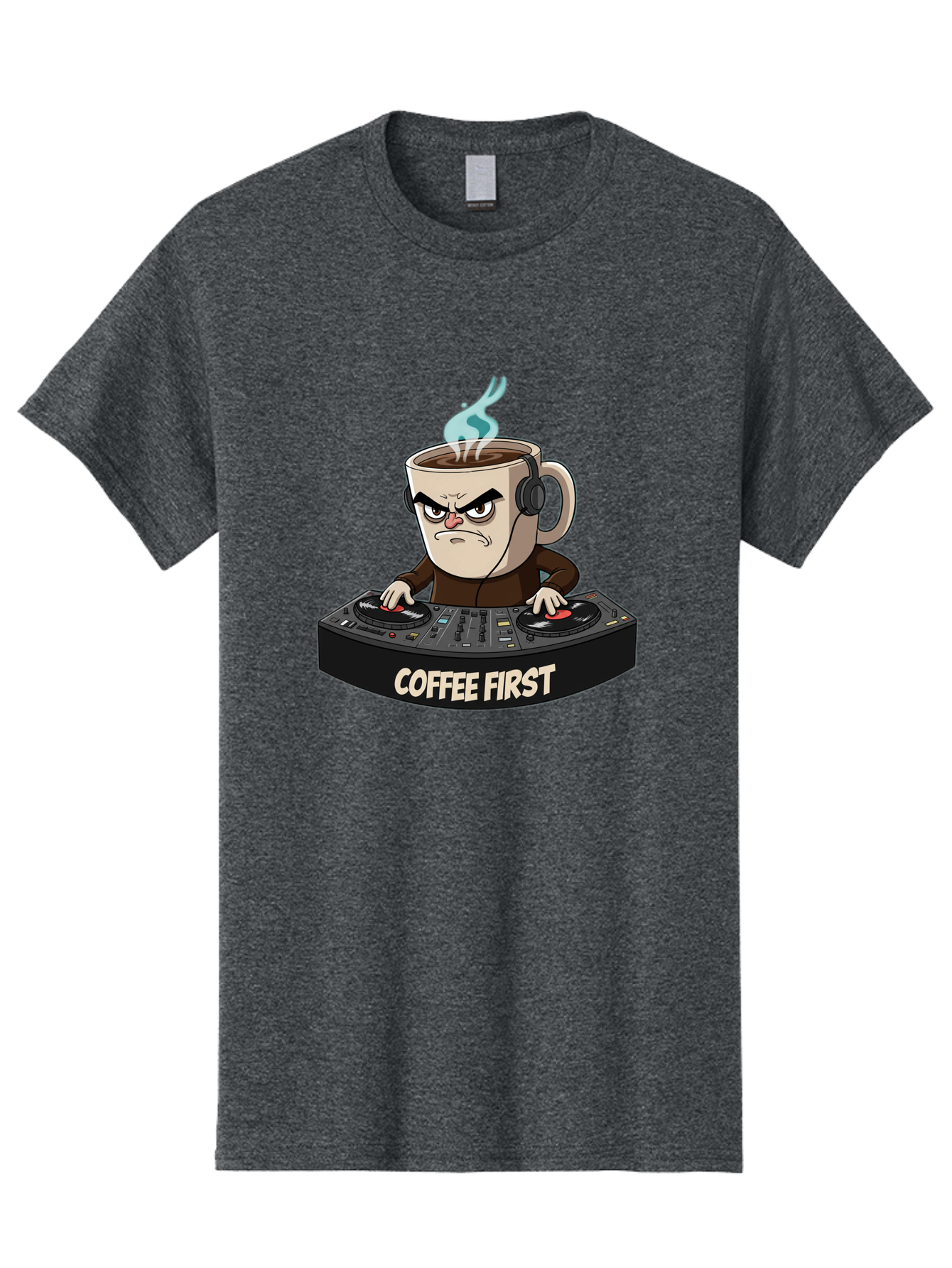 Coffee-First-3 Men'S Graphic Tee, 100% Cotton, Comfortable Casual Summer Wear, Machine Washable, Vintage Camera, Old Camera, Antique Camera, Black Camera, Classic Photography, Photography Equipment, Nostalgic Device, Film Camera, Camera Art Bak281