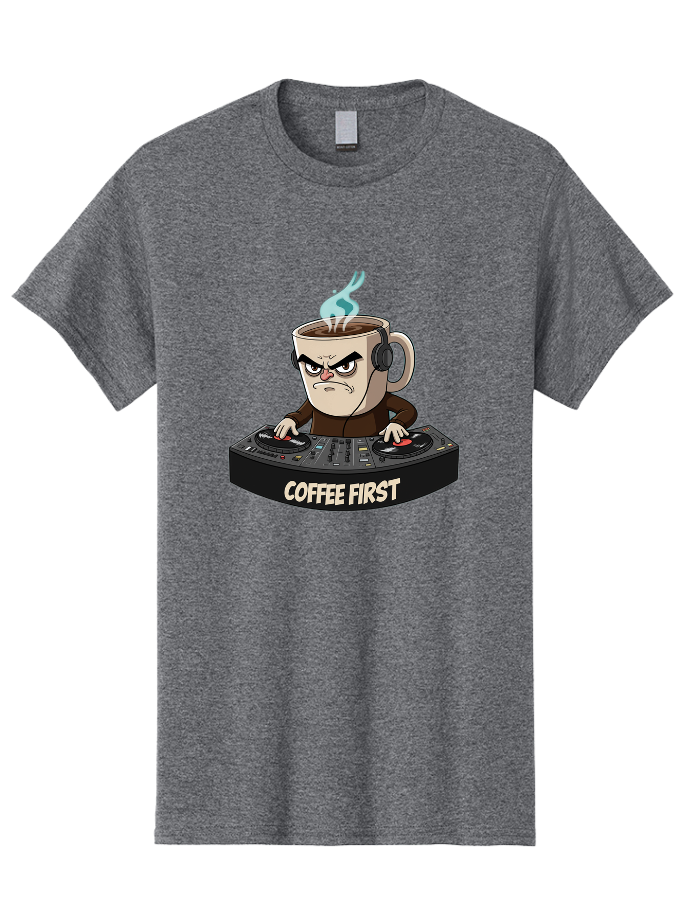 Coffee-First-3 Men'S Graphic Tee, 100% Cotton, Comfortable Casual Summer Wear, Machine Washable, Vintage Camera, Old Camera, Antique Camera, Black Camera, Classic Photography, Photography Equipment, Nostalgic Device, Film Camera, Camera Art Bak281