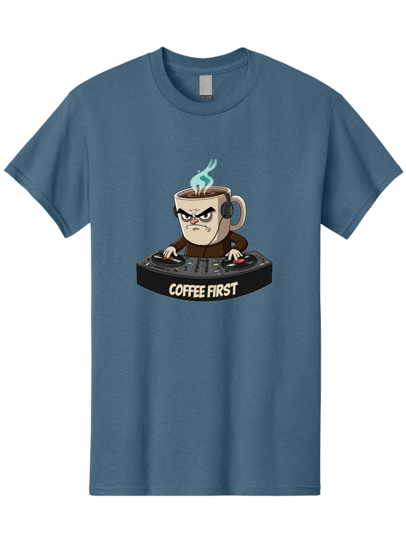 Coffee-First-3 Men'S Graphic Tee, 100% Cotton, Comfortable Casual Summer Wear, Machine Washable, Vintage Camera, Old Camera, Antique Camera, Black Camera, Classic Photography, Photography Equipment, Nostalgic Device, Film Camera, Camera Art Bak281