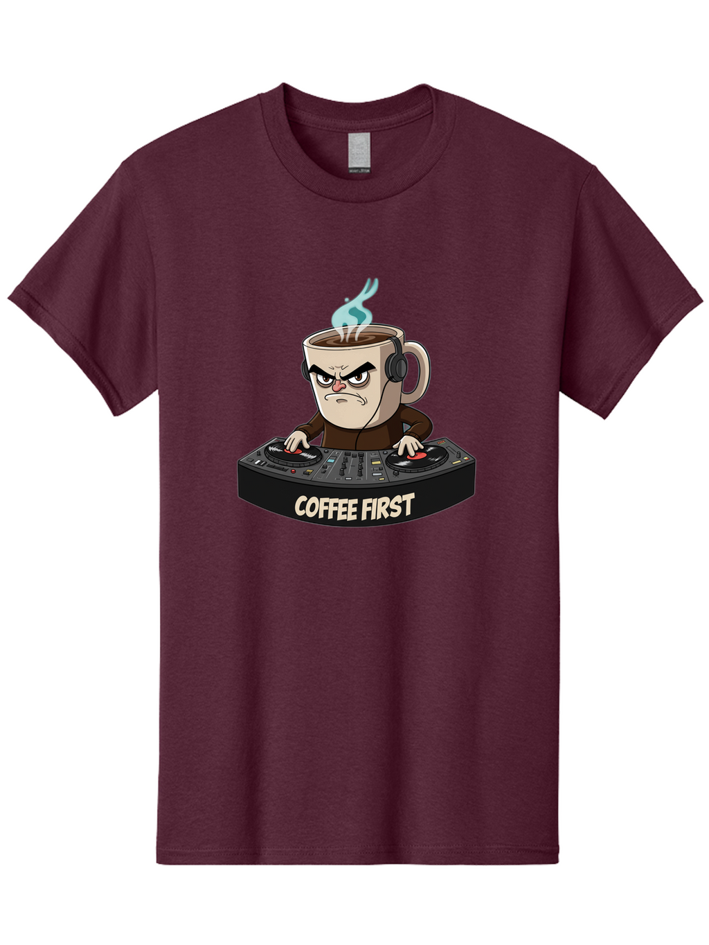 Coffee-First-3 Men'S Graphic Tee, 100% Cotton, Comfortable Casual Summer Wear, Machine Washable, Vintage Camera, Old Camera, Antique Camera, Black Camera, Classic Photography, Photography Equipment, Nostalgic Device, Film Camera, Camera Art Bak281