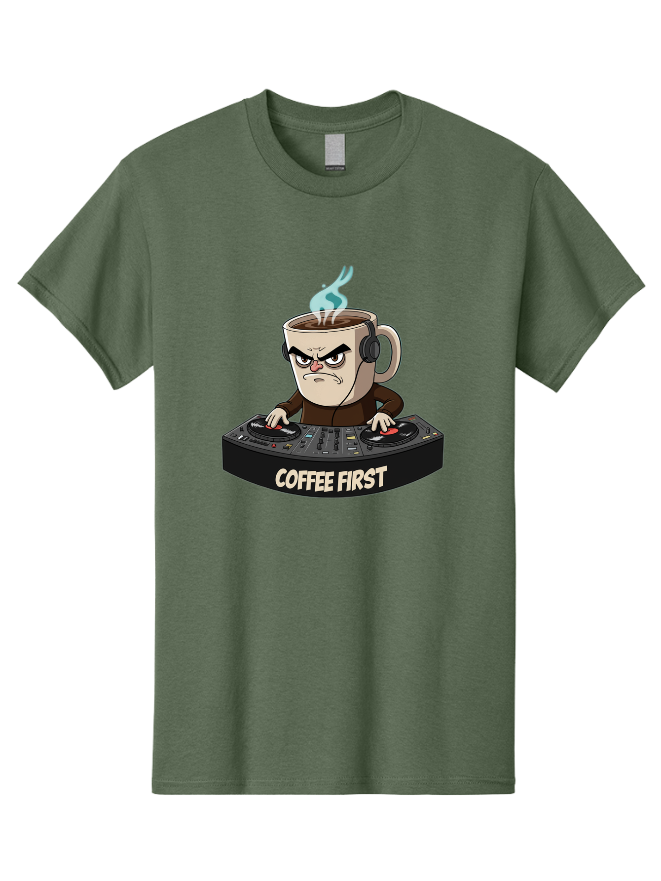 Coffee-First-3 Men'S Graphic Tee, 100% Cotton, Comfortable Casual Summer Wear, Machine Washable, Vintage Camera, Old Camera, Antique Camera, Black Camera, Classic Photography, Photography Equipment, Nostalgic Device, Film Camera, Camera Art Bak281