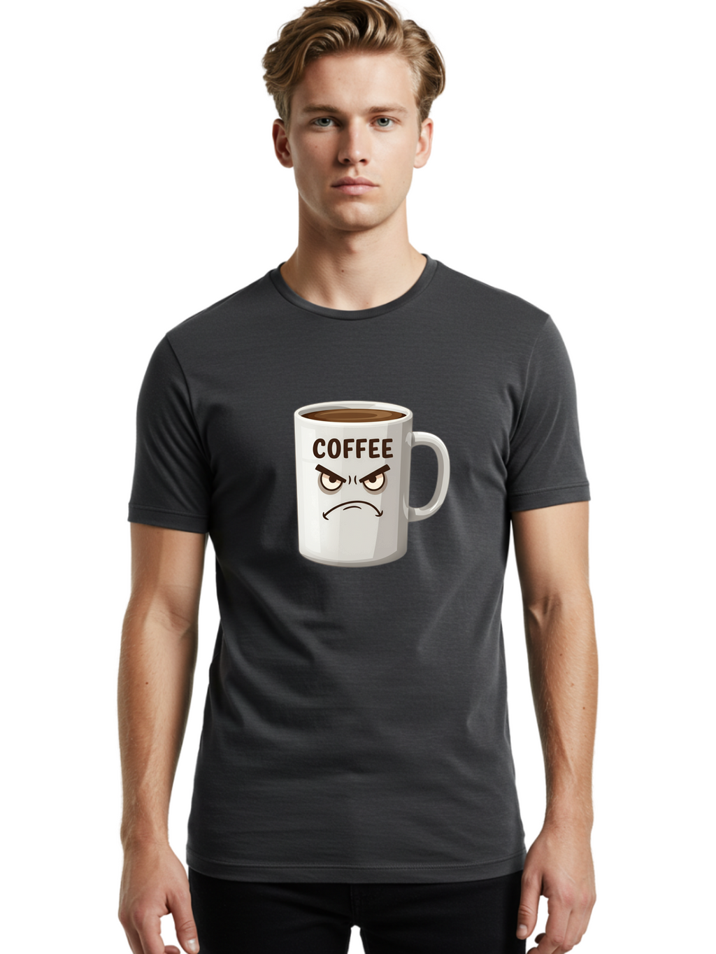 Coffee Men'S Graphic Tee, 100% Cotton, Comfortable Casual Summer Wear, Machine Washable, Vintage Camera, Old Camera, Antique Camera, Black Camera, Classic Photography, Photography Equipment, Nostalgic Device, Film Camera, Camera Art Bak284