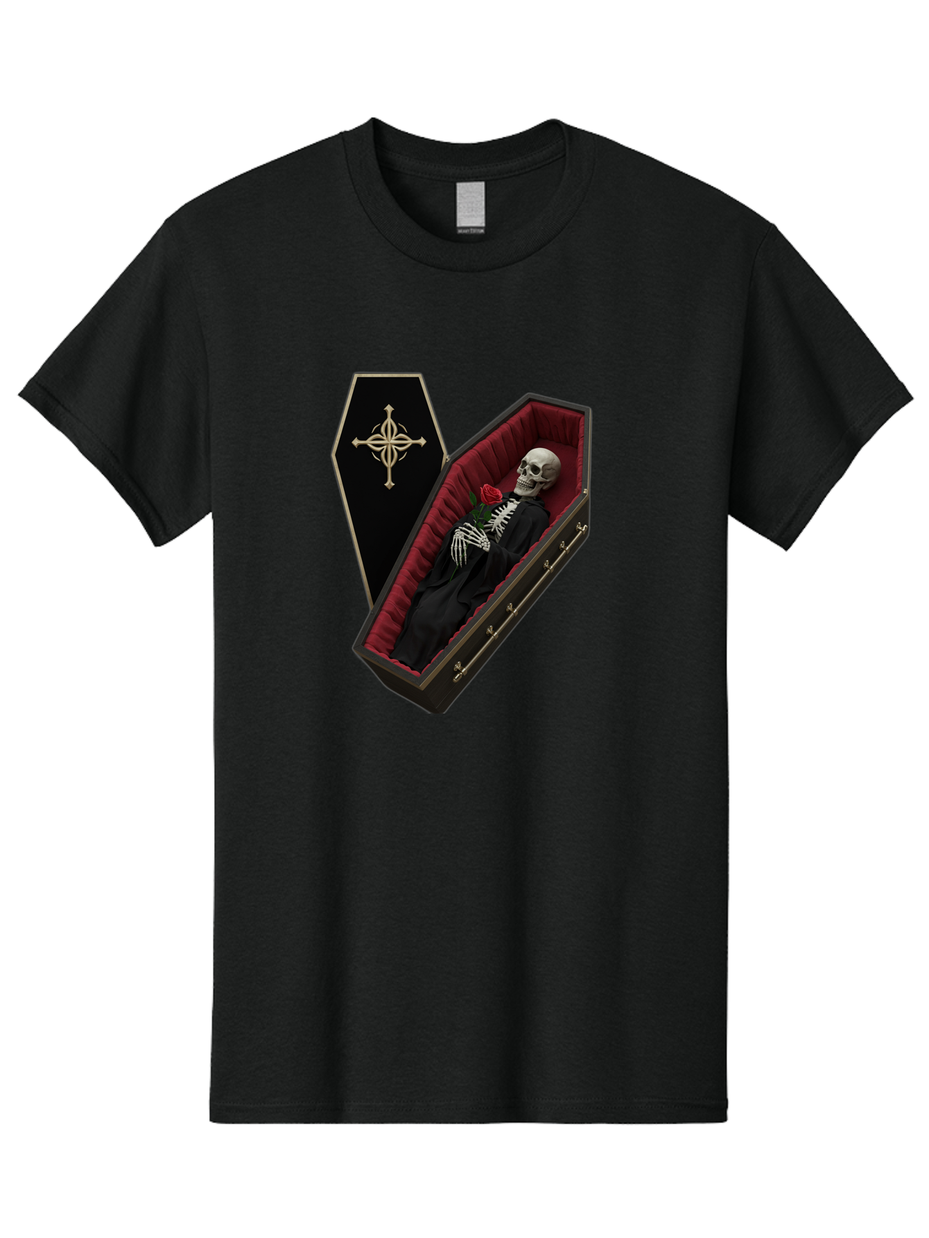 Coffin-Skeleton Men'S Graphic Tee, 100% Cotton, Comfortable Casual Summer Wear, Machine Washable, Vintage Camera, Old Camera, Antique Camera, Black Camera, Classic Photography, Photography Equipment, Nostalgic Device, Film Camera, Camera Art Bak285
