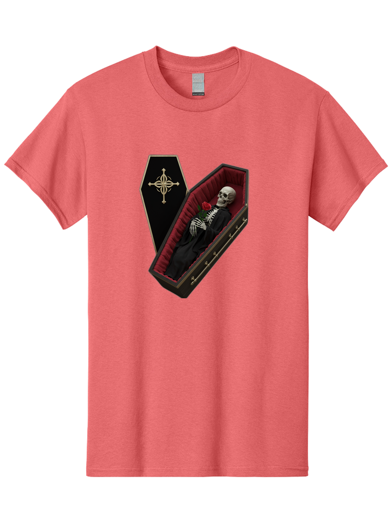 Coffin-Skeleton Men'S Graphic Tee, 100% Cotton, Comfortable Casual Summer Wear, Machine Washable, Vintage Camera, Old Camera, Antique Camera, Black Camera, Classic Photography, Photography Equipment, Nostalgic Device, Film Camera, Camera Art Bak285