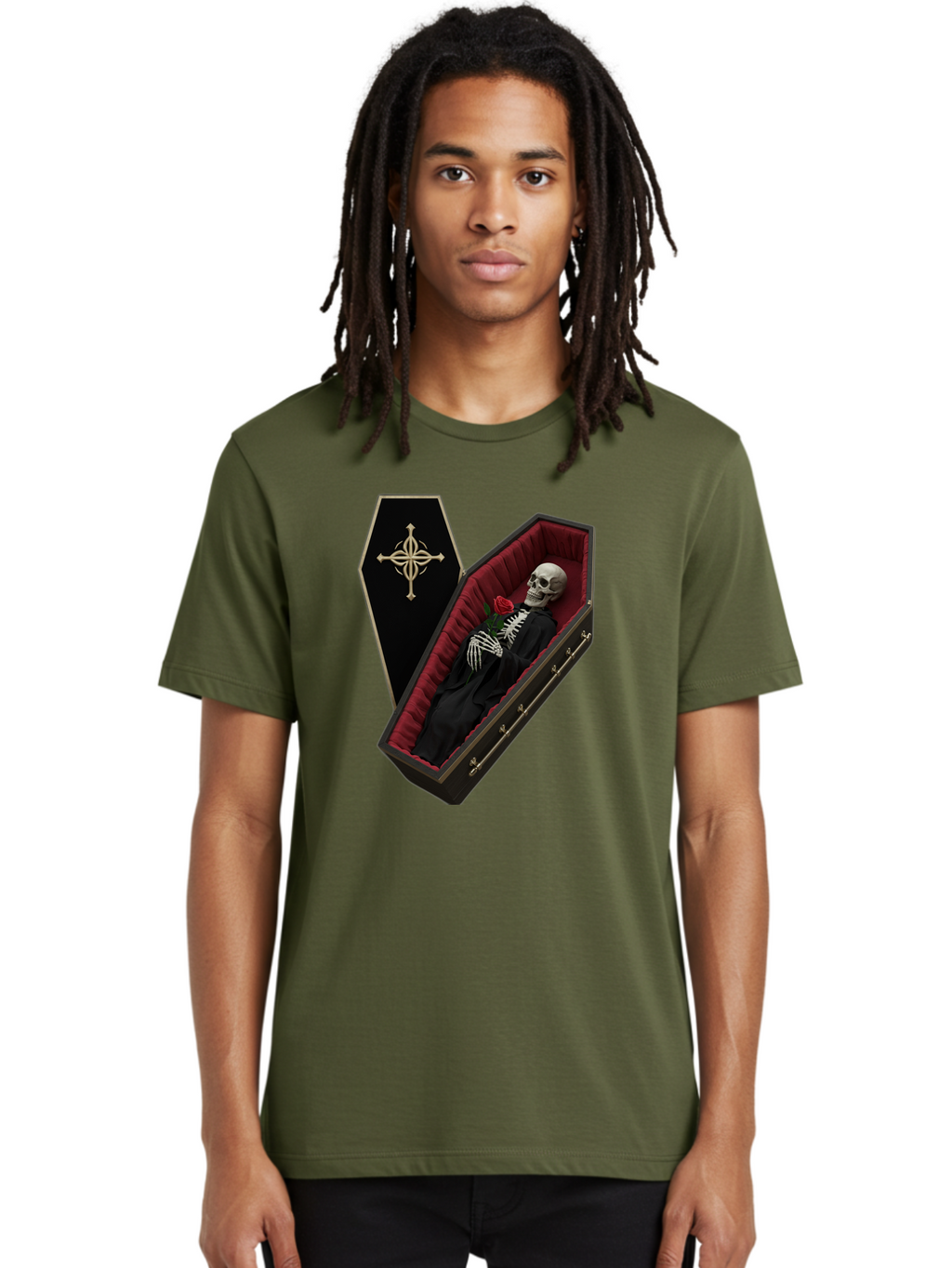Coffin-Skeleton Men'S Graphic Tee, 100% Cotton, Comfortable Casual Summer Wear, Machine Washable, Vintage Camera, Old Camera, Antique Camera, Black Camera, Classic Photography, Photography Equipment, Nostalgic Device, Film Camera, Camera Art Bak285