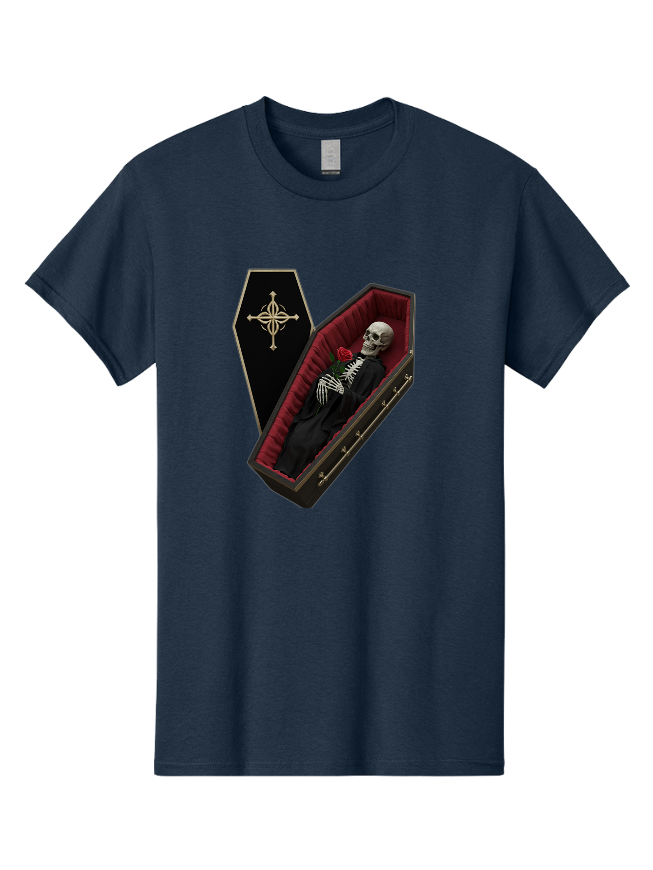 Coffin-Skeleton Men'S Graphic Tee, 100% Cotton, Comfortable Casual Summer Wear, Machine Washable, Vintage Camera, Old Camera, Antique Camera, Black Camera, Classic Photography, Photography Equipment, Nostalgic Device, Film Camera, Camera Art Bak285