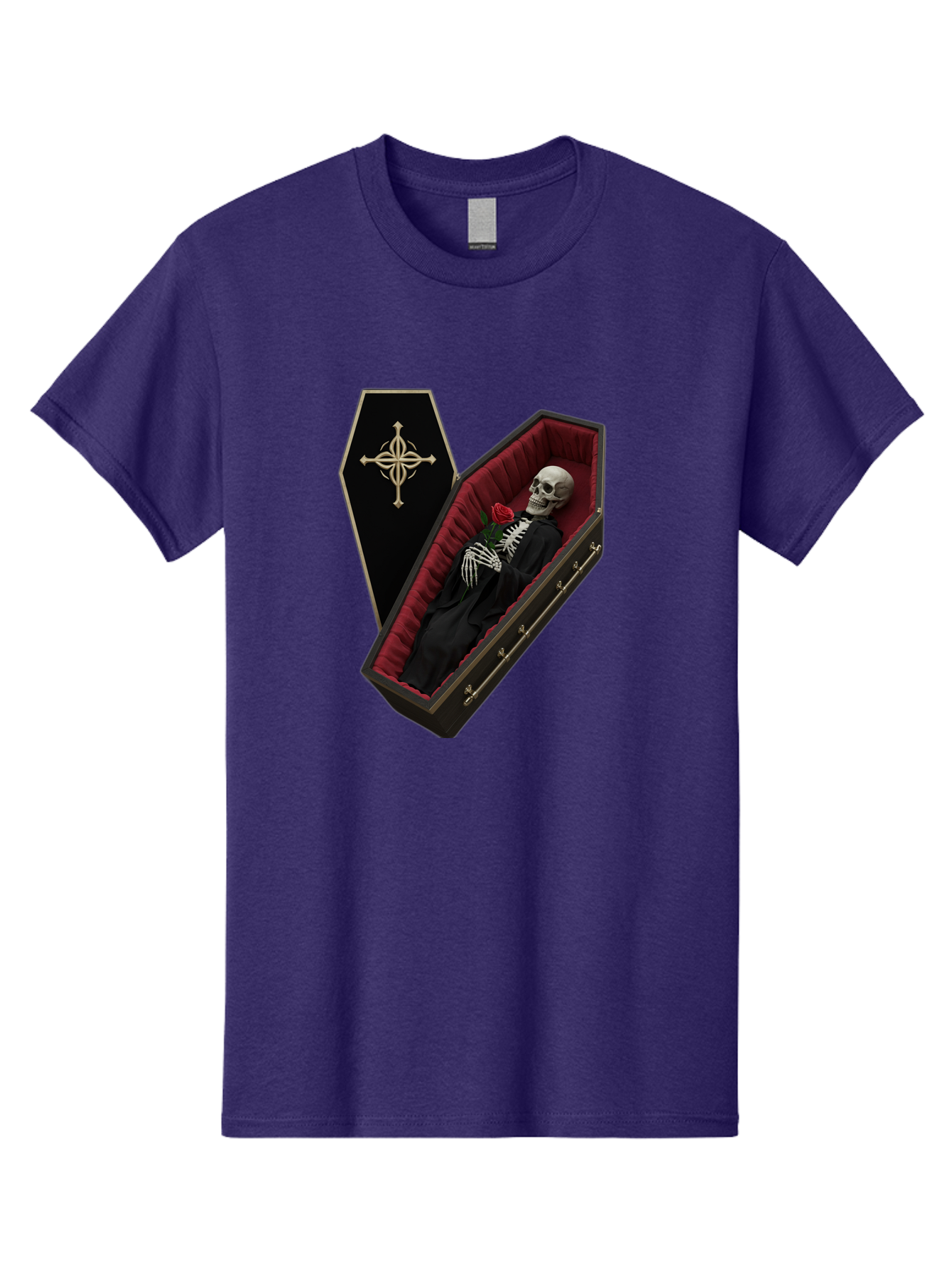Coffin-Skeleton Men'S Graphic Tee, 100% Cotton, Comfortable Casual Summer Wear, Machine Washable, Vintage Camera, Old Camera, Antique Camera, Black Camera, Classic Photography, Photography Equipment, Nostalgic Device, Film Camera, Camera Art Bak285