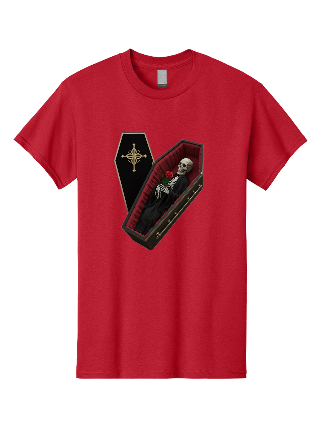 Coffin-Skeleton Men'S Graphic Tee, 100% Cotton, Comfortable Casual Summer Wear, Machine Washable, Vintage Camera, Old Camera, Antique Camera, Black Camera, Classic Photography, Photography Equipment, Nostalgic Device, Film Camera, Camera Art Bak285