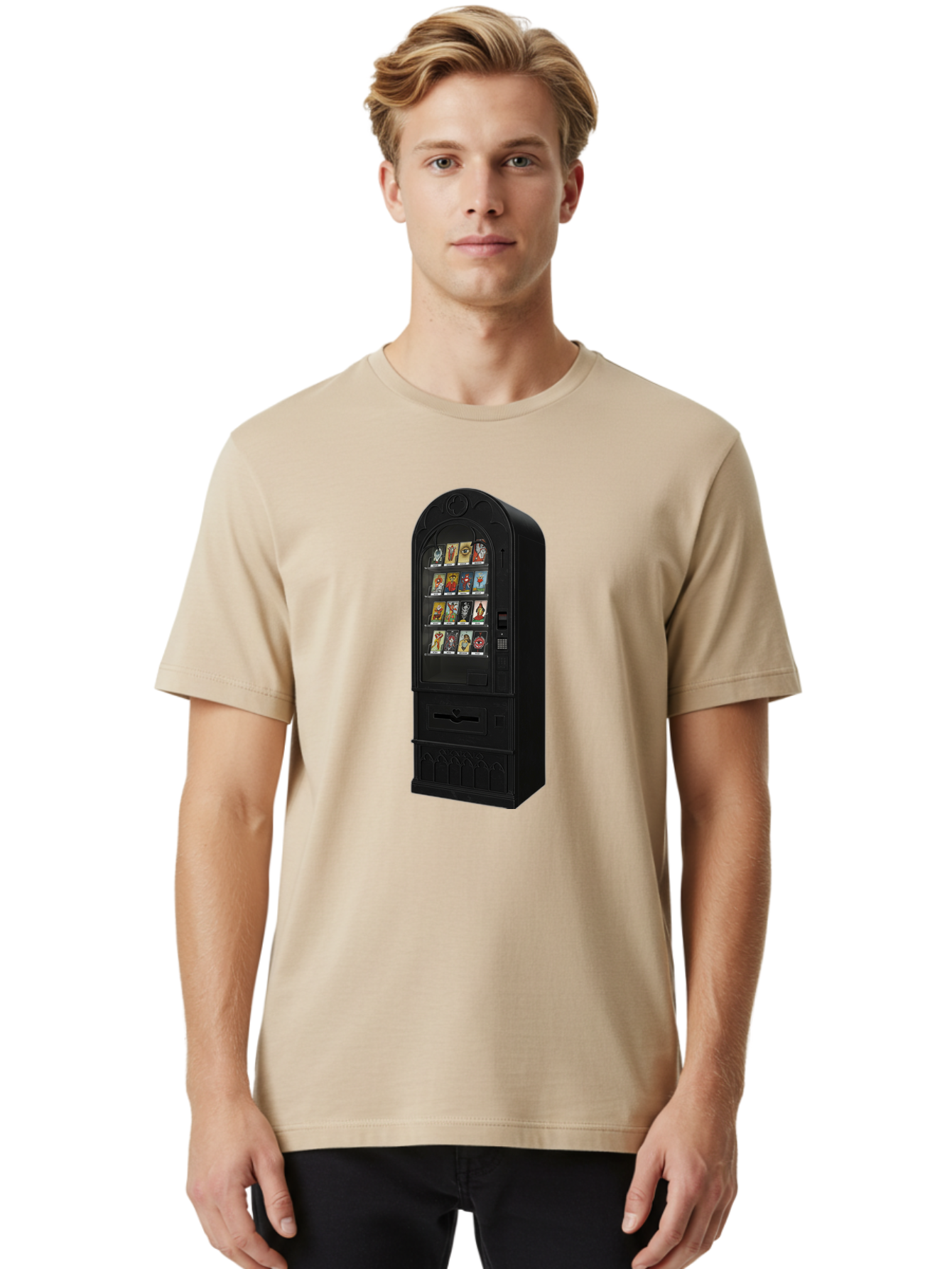 Collectible-Card-Vending-Machine Men'S Graphic Tee, 100% Cotton, Comfortable Casual Summer Wear, Machine Washable, Vintage Camera, Old Camera, Antique Camera, Black Camera, Classic Photography, Photography Equipment, Nostalgic Device, Bak287