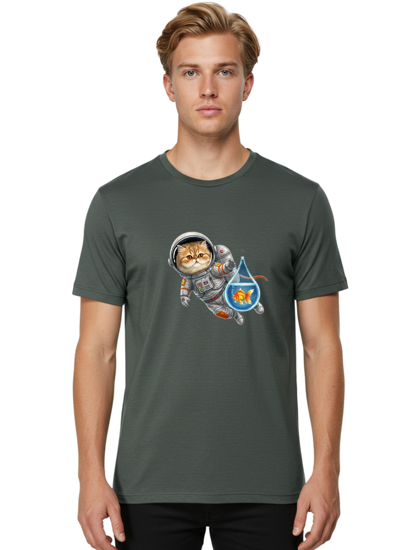 Cosmonaut-Kitten Men'S Graphic Tee, 100% Cotton, Comfortable Casual Summer Wear, Machine Washable, Vintage Camera, Old Camera, Antique Camera, Black Camera, Classic Photography, Photography Equipment, Nostalgic Device, Film Camera, Camera Art Bak295