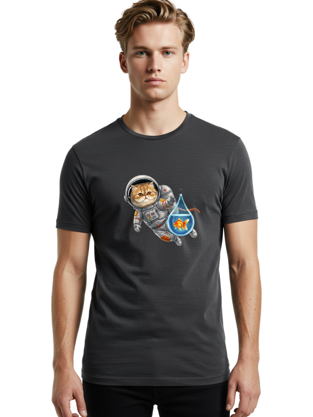 Cosmonaut-Kitten Men'S Graphic Tee, 100% Cotton, Comfortable Casual Summer Wear, Machine Washable, Vintage Camera, Old Camera, Antique Camera, Black Camera, Classic Photography, Photography Equipment, Nostalgic Device, Film Camera, Camera Art Bak295