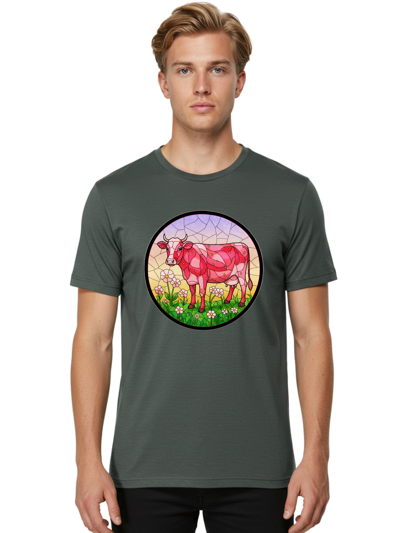Cow-In-Field Men'S Graphic Tee, 100% Cotton, Comfortable Casual Summer Wear, Machine Washable, Vintage Camera, Old Camera, Antique Camera, Black Camera, Classic Photography, Photography Equipment, Nostalgic Device, Film Camera, Camera Art Bak300