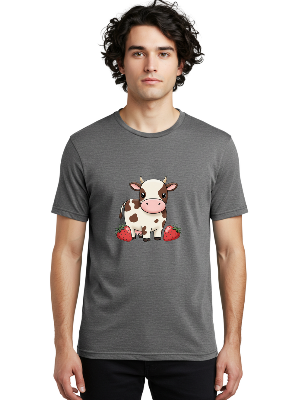 Cow-With-Strawberries Men'S Graphic Tee, 100% Cotton, Comfortable Casual Summer Wear, Machine Washable, Vintage Camera, Old Camera, Antique Camera, Black Camera, Classic Photography, Photography Equipment, Nostalgic Device, Film Camera, Bak302