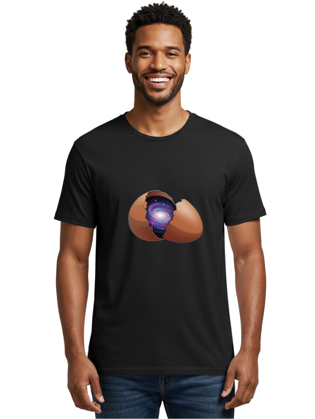 Cracked-Egg-Galaxy-2 Men'S Graphic Tee, 100% Cotton, Comfortable Casual Summer Wear, Machine Washable, Vintage Camera, Old Camera, Antique Camera, Black Camera, Classic Photography, Photography Equipment, Nostalgic Device, Film Camera, Bak304