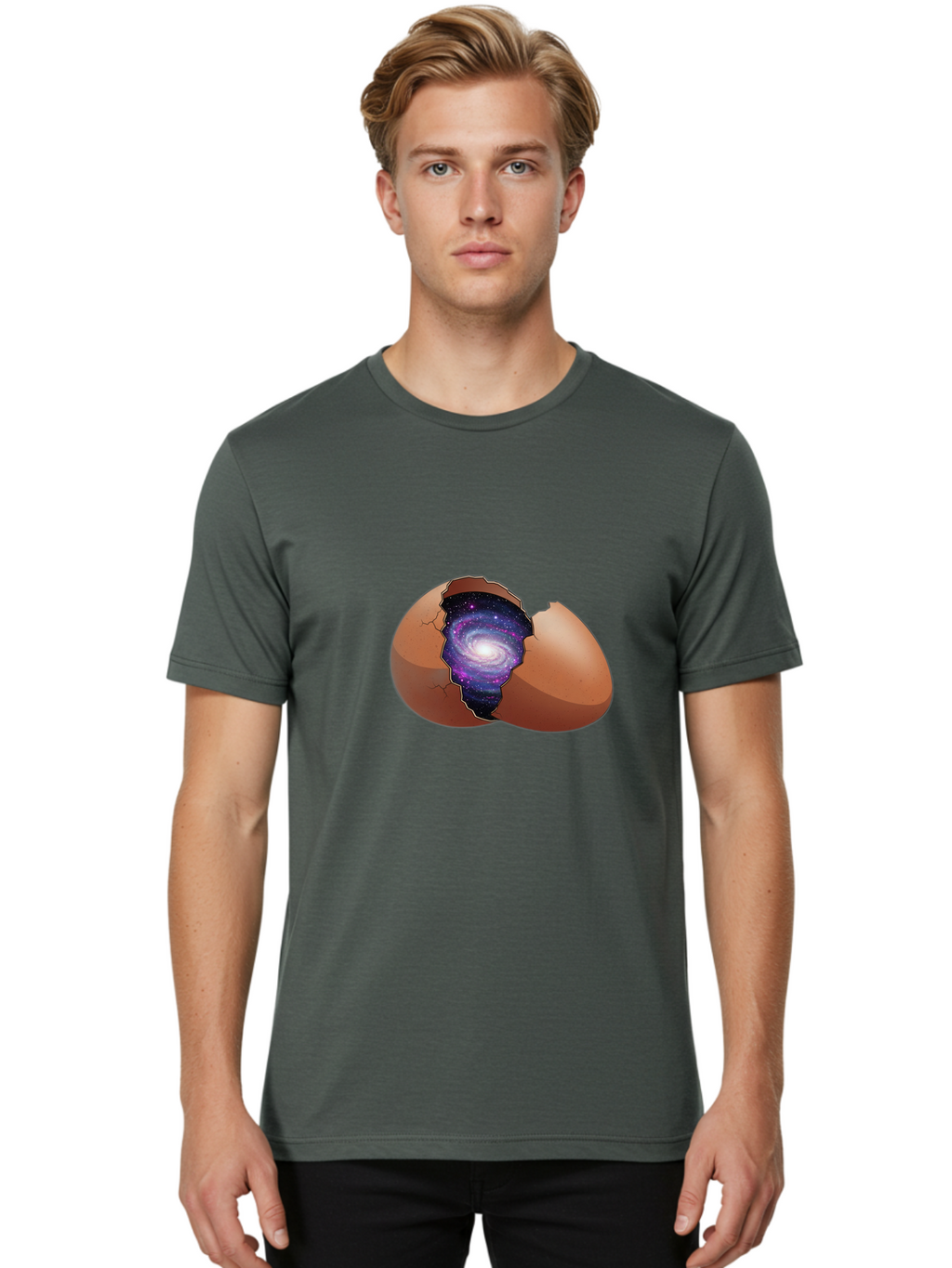 Cracked-Egg-Galaxy-2 Men'S Graphic Tee, 100% Cotton, Comfortable Casual Summer Wear, Machine Washable, Vintage Camera, Old Camera, Antique Camera, Black Camera, Classic Photography, Photography Equipment, Nostalgic Device, Film Camera, Bak304