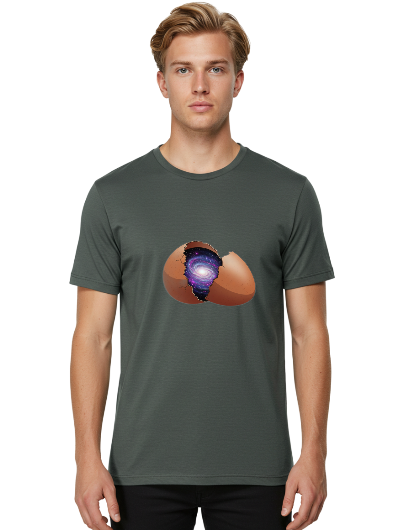 Cracked-Egg-Galaxy-2 Men'S Graphic Tee, 100% Cotton, Comfortable Casual Summer Wear, Machine Washable, Vintage Camera, Old Camera, Antique Camera, Black Camera, Classic Photography, Photography Equipment, Nostalgic Device, Film Camera, Bak304