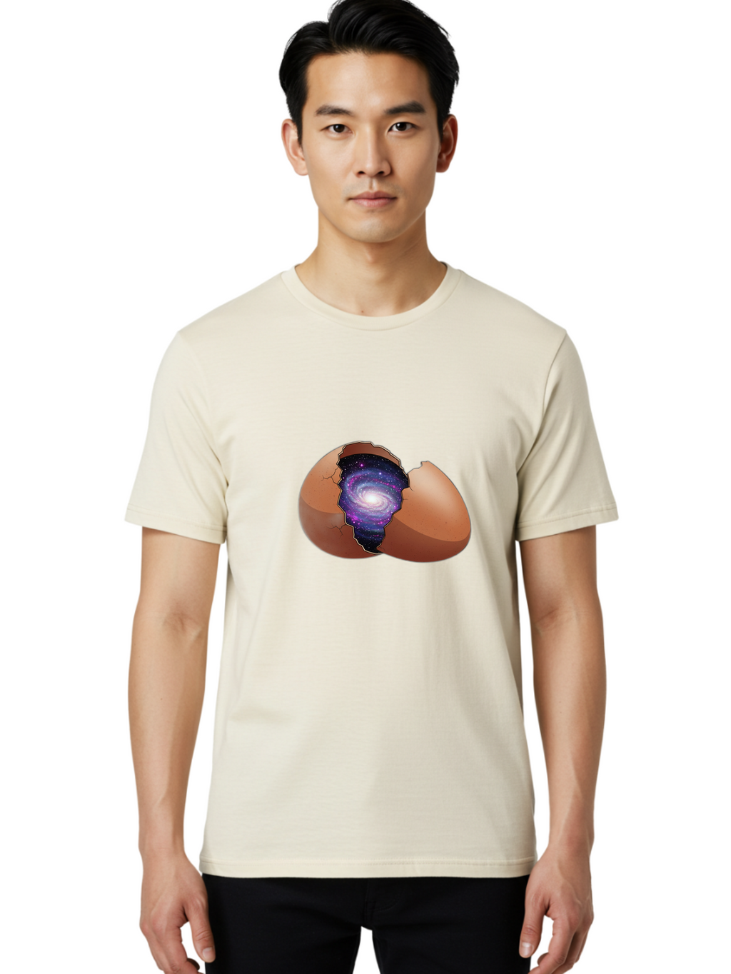 Cracked-Egg-Galaxy-2 Men'S Graphic Tee, 100% Cotton, Comfortable Casual Summer Wear, Machine Washable, Vintage Camera, Old Camera, Antique Camera, Black Camera, Classic Photography, Photography Equipment, Nostalgic Device, Film Camera, Bak304