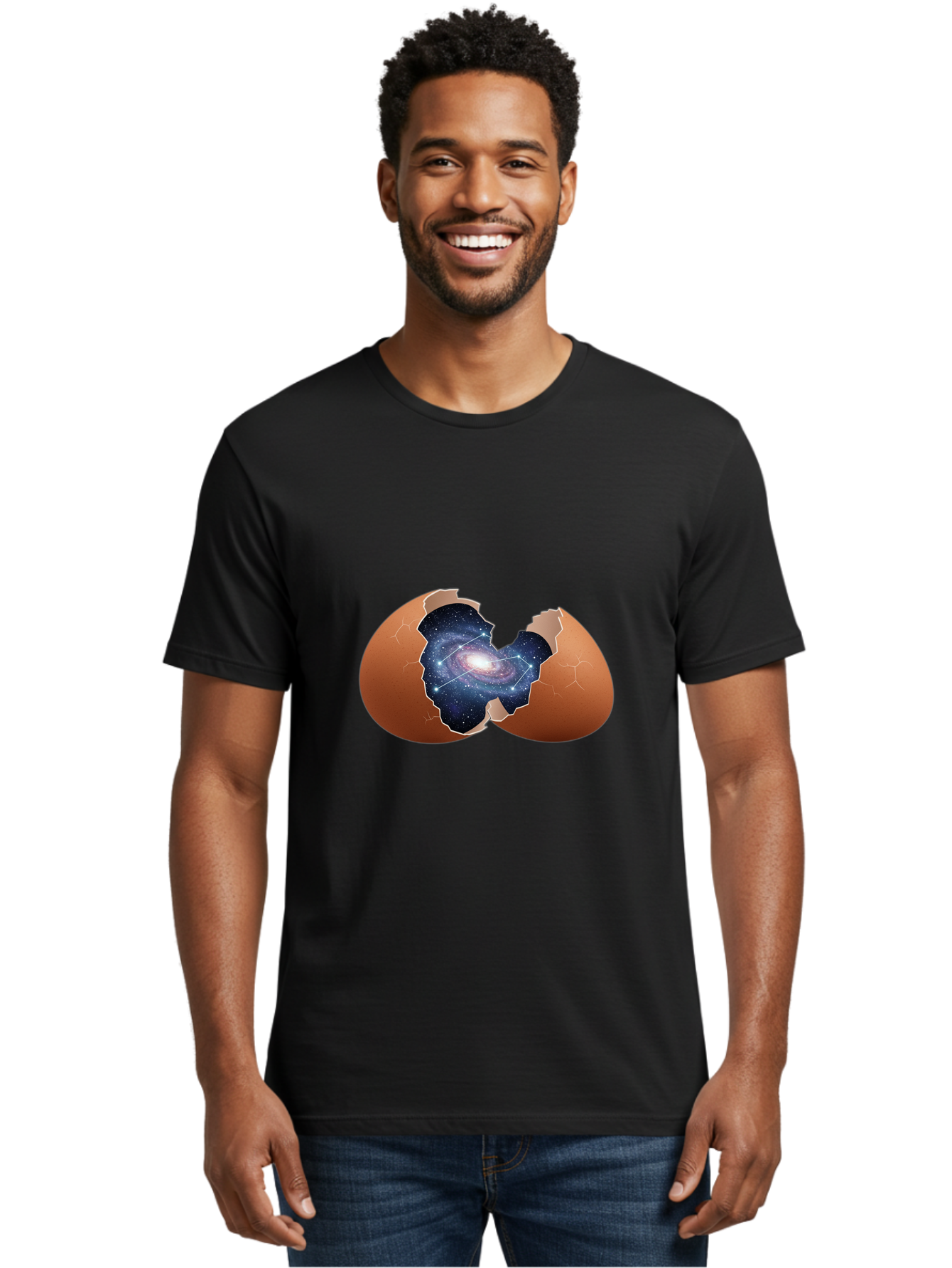 Cracked-Egg-Galaxy-4 Men'S Graphic Tee, 100% Cotton, Comfortable Casual Summer Wear, Machine Washable, Vintage Camera, Old Camera, Antique Camera, Black Camera, Classic Photography, Photography Equipment, Nostalgic Device, Film Camera, Bak306