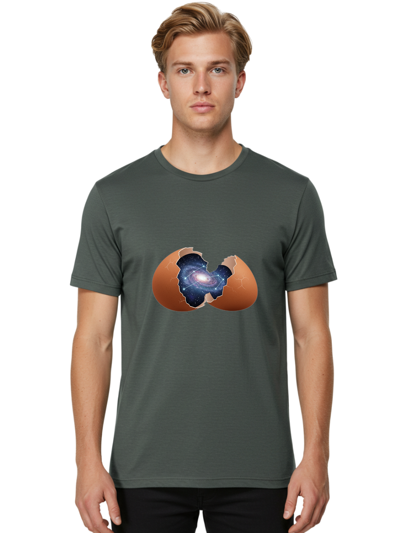 Cracked-Egg-Galaxy-4 Men'S Graphic Tee, 100% Cotton, Comfortable Casual Summer Wear, Machine Washable, Vintage Camera, Old Camera, Antique Camera, Black Camera, Classic Photography, Photography Equipment, Nostalgic Device, Film Camera, Bak306