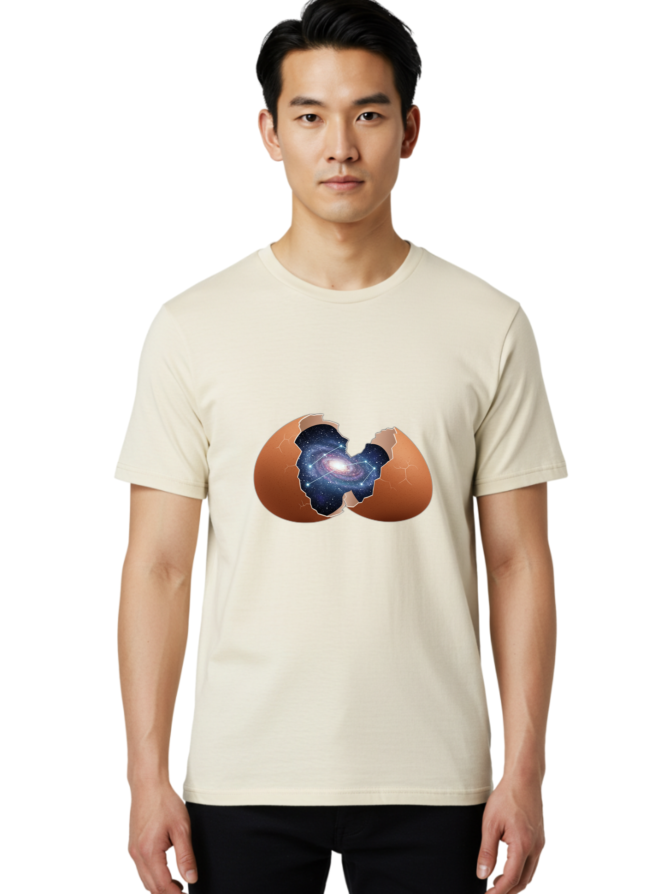 Cracked-Egg-Galaxy-4 Men'S Graphic Tee, 100% Cotton, Comfortable Casual Summer Wear, Machine Washable, Vintage Camera, Old Camera, Antique Camera, Black Camera, Classic Photography, Photography Equipment, Nostalgic Device, Film Camera, Bak306