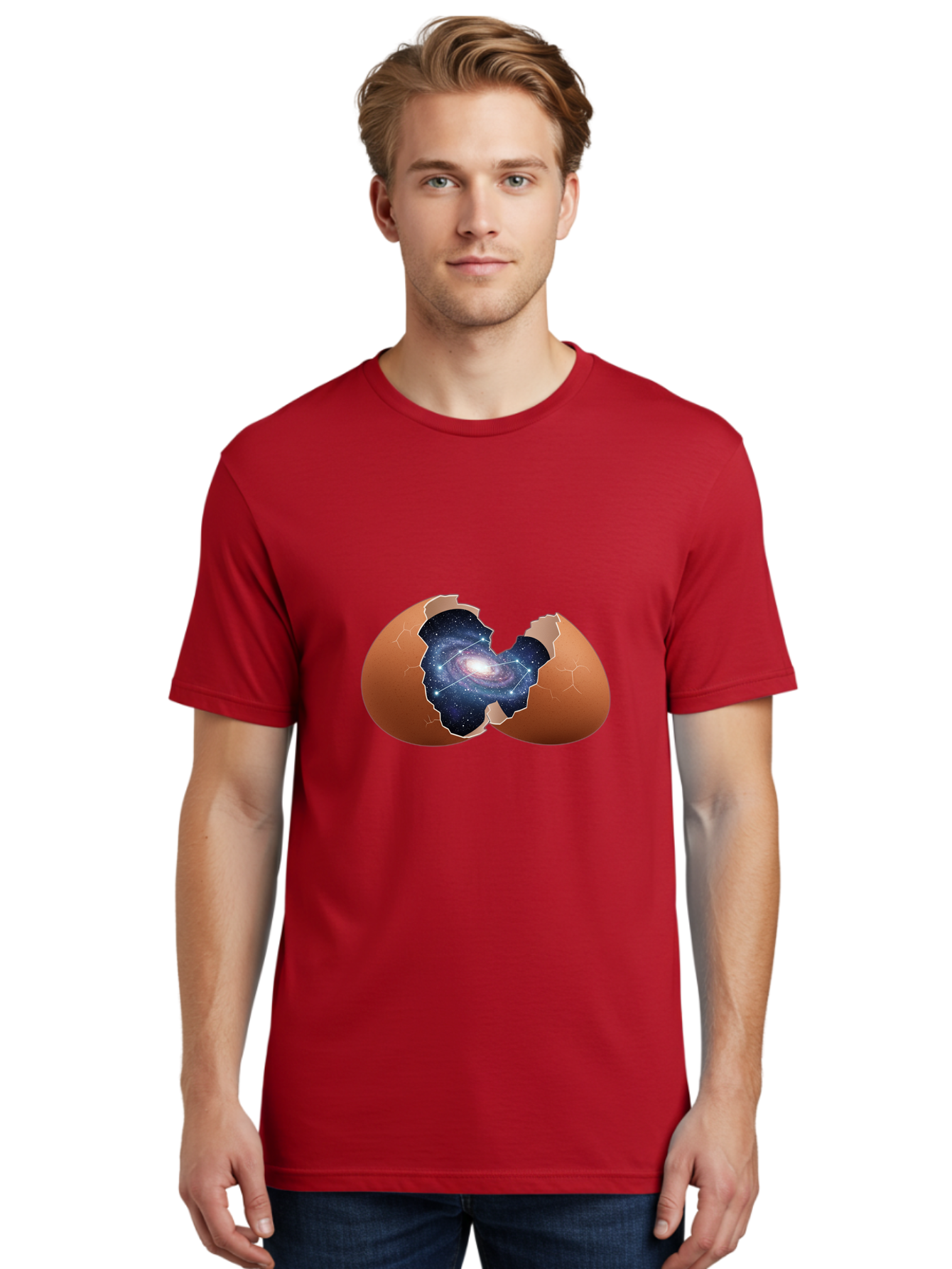 Cracked-Egg-Galaxy-4 Men'S Graphic Tee, 100% Cotton, Comfortable Casual Summer Wear, Machine Washable, Vintage Camera, Old Camera, Antique Camera, Black Camera, Classic Photography, Photography Equipment, Nostalgic Device, Film Camera, Bak306