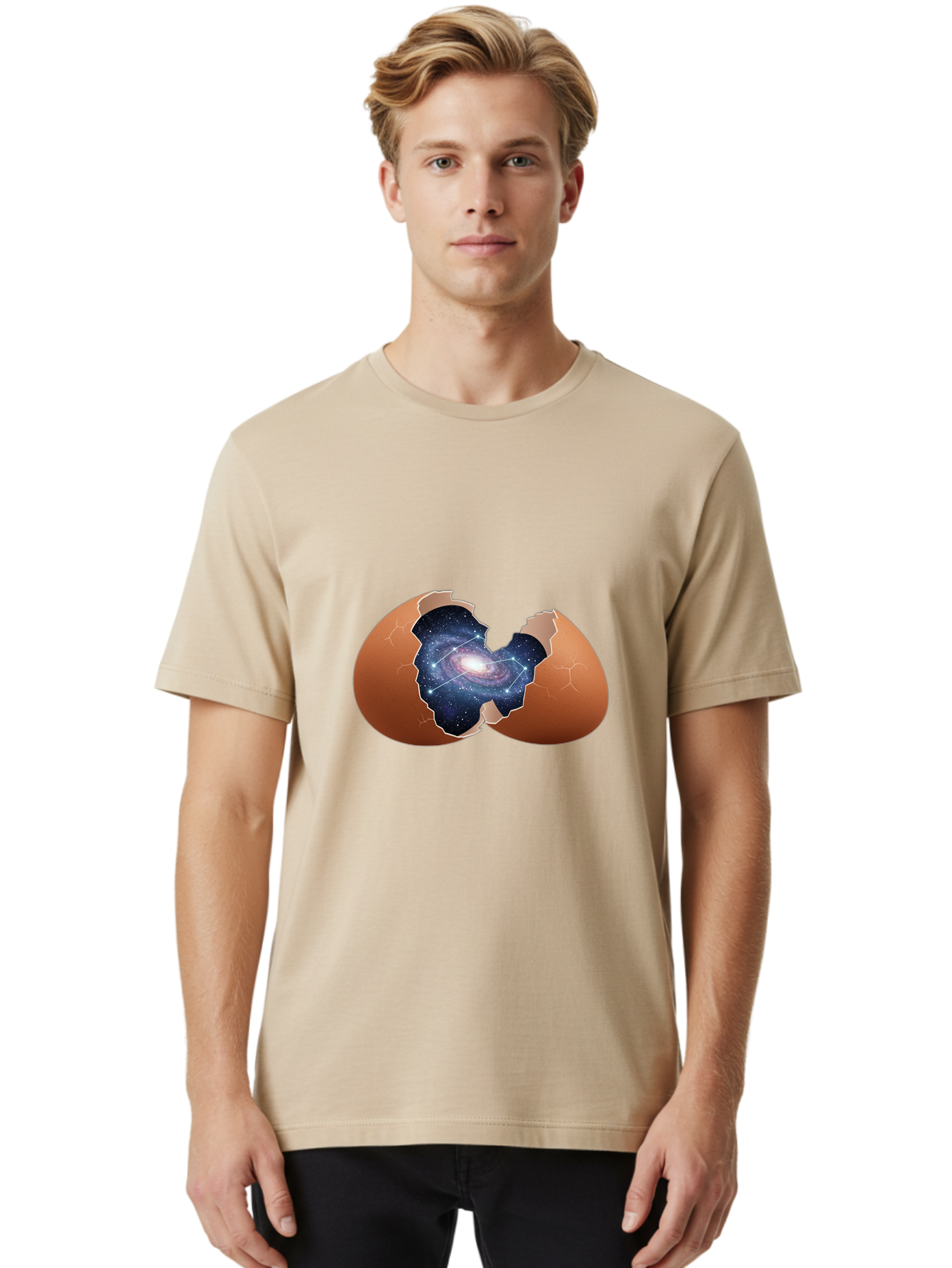 Cracked-Egg-Galaxy-4 Men'S Graphic Tee, 100% Cotton, Comfortable Casual Summer Wear, Machine Washable, Vintage Camera, Old Camera, Antique Camera, Black Camera, Classic Photography, Photography Equipment, Nostalgic Device, Film Camera, Bak306