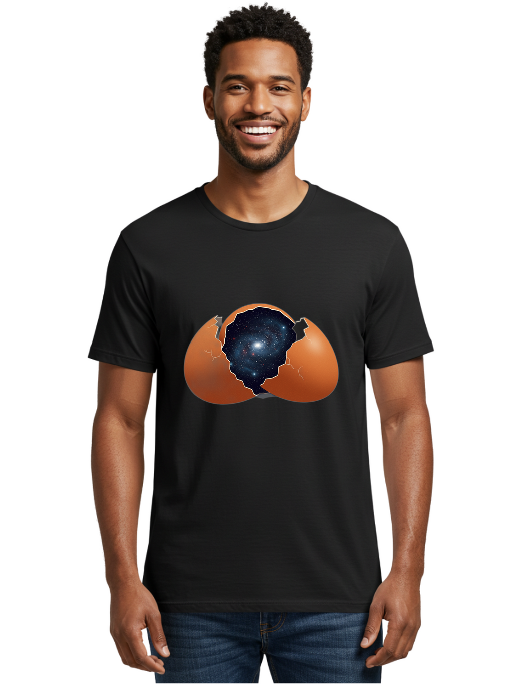 Cracked-Egg-Galaxy Men'S Graphic Tee, 100% Cotton, Comfortable Casual Summer Wear, Machine Washable, Vintage Camera, Old Camera, Antique Camera, Black Camera, Classic Photography, Photography Equipment, Nostalgic Device, Film Camera, Bak309
