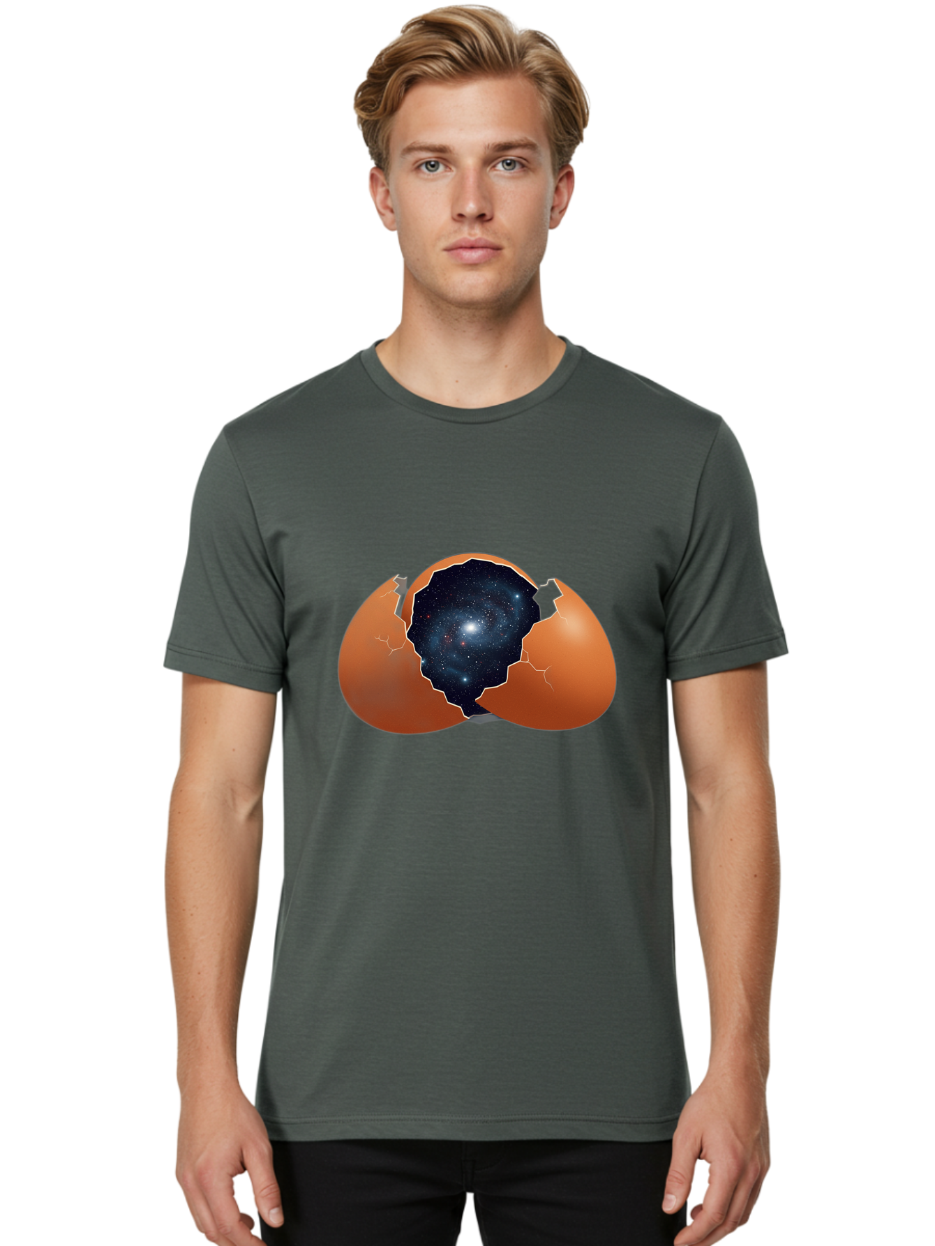 Cracked-Egg-Galaxy Men'S Graphic Tee, 100% Cotton, Comfortable Casual Summer Wear, Machine Washable, Vintage Camera, Old Camera, Antique Camera, Black Camera, Classic Photography, Photography Equipment, Nostalgic Device, Film Camera, Bak309