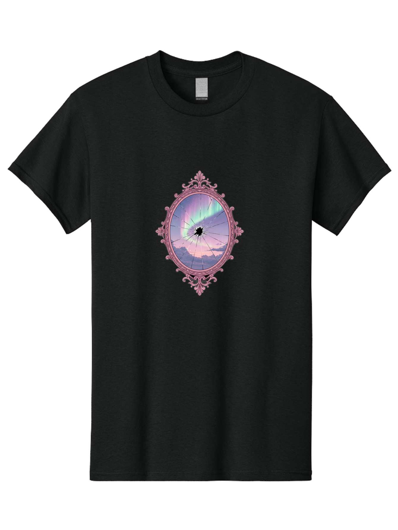 Cracked-Mirror Men'S Graphic Tee, 100% Cotton, Comfortable Casual Summer Wear, Machine Washable, Vintage Camera, Old Camera, Antique Camera, Black Camera, Classic Photography, Photography Equipment, Nostalgic Device, Film Camera, Camera Art Bak310