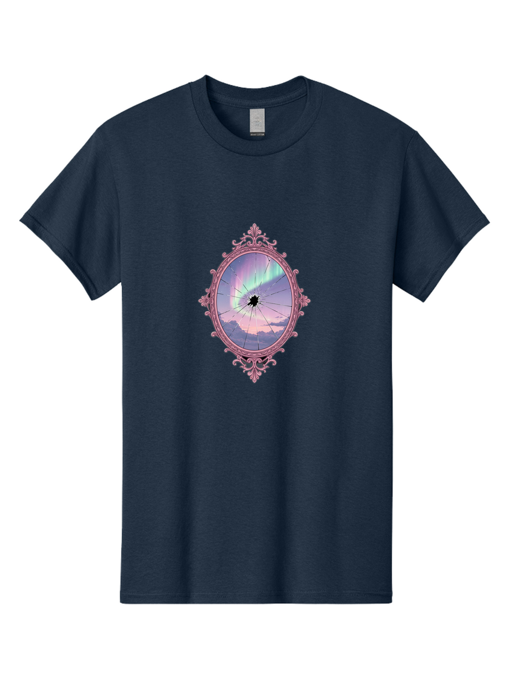 Cracked-Mirror Men'S Graphic Tee, 100% Cotton, Comfortable Casual Summer Wear, Machine Washable, Vintage Camera, Old Camera, Antique Camera, Black Camera, Classic Photography, Photography Equipment, Nostalgic Device, Film Camera, Camera Art Bak310