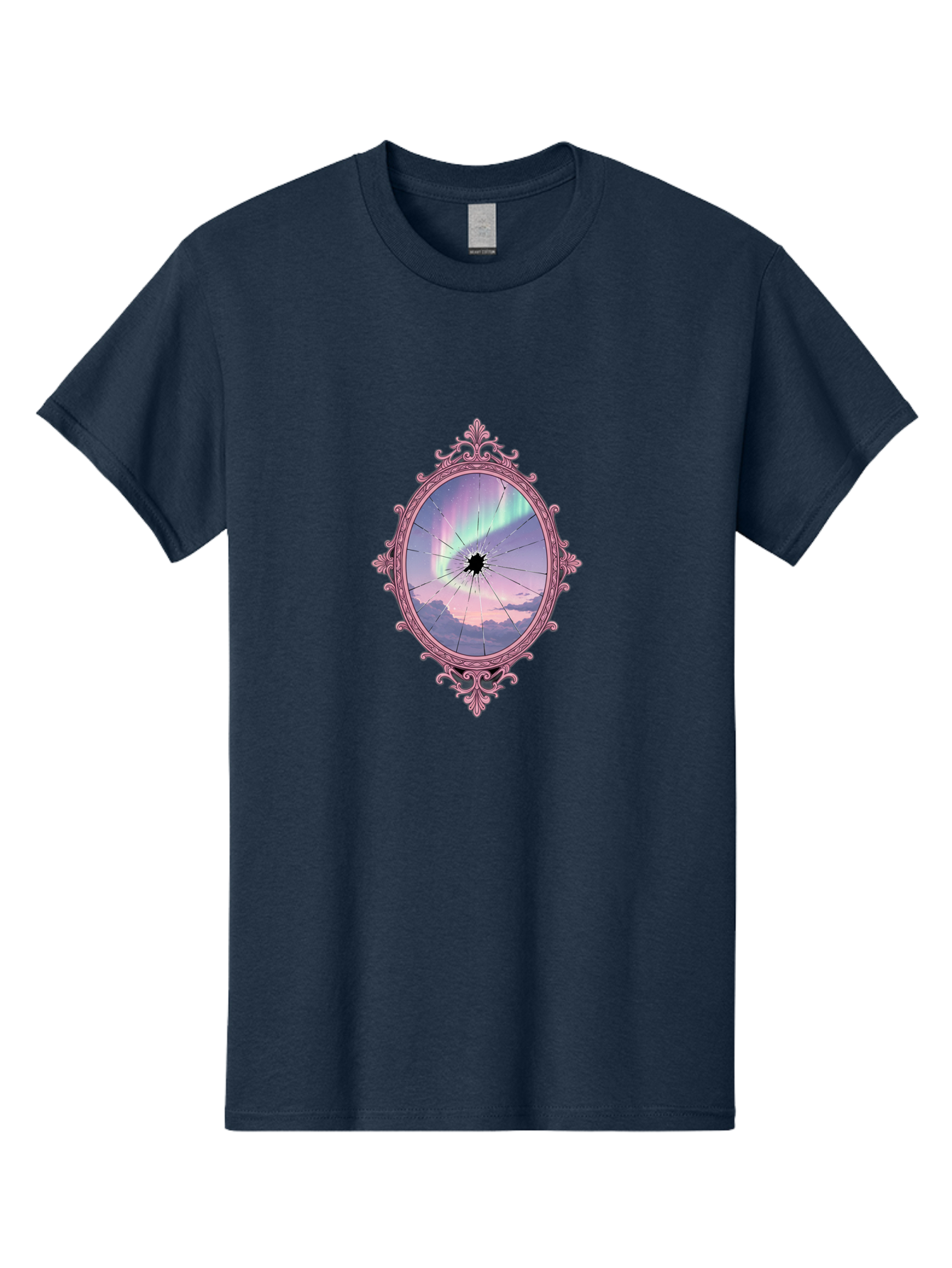 Cracked-Mirror Men'S Graphic Tee, 100% Cotton, Comfortable Casual Summer Wear, Machine Washable, Vintage Camera, Old Camera, Antique Camera, Black Camera, Classic Photography, Photography Equipment, Nostalgic Device, Film Camera, Camera Art Bak310