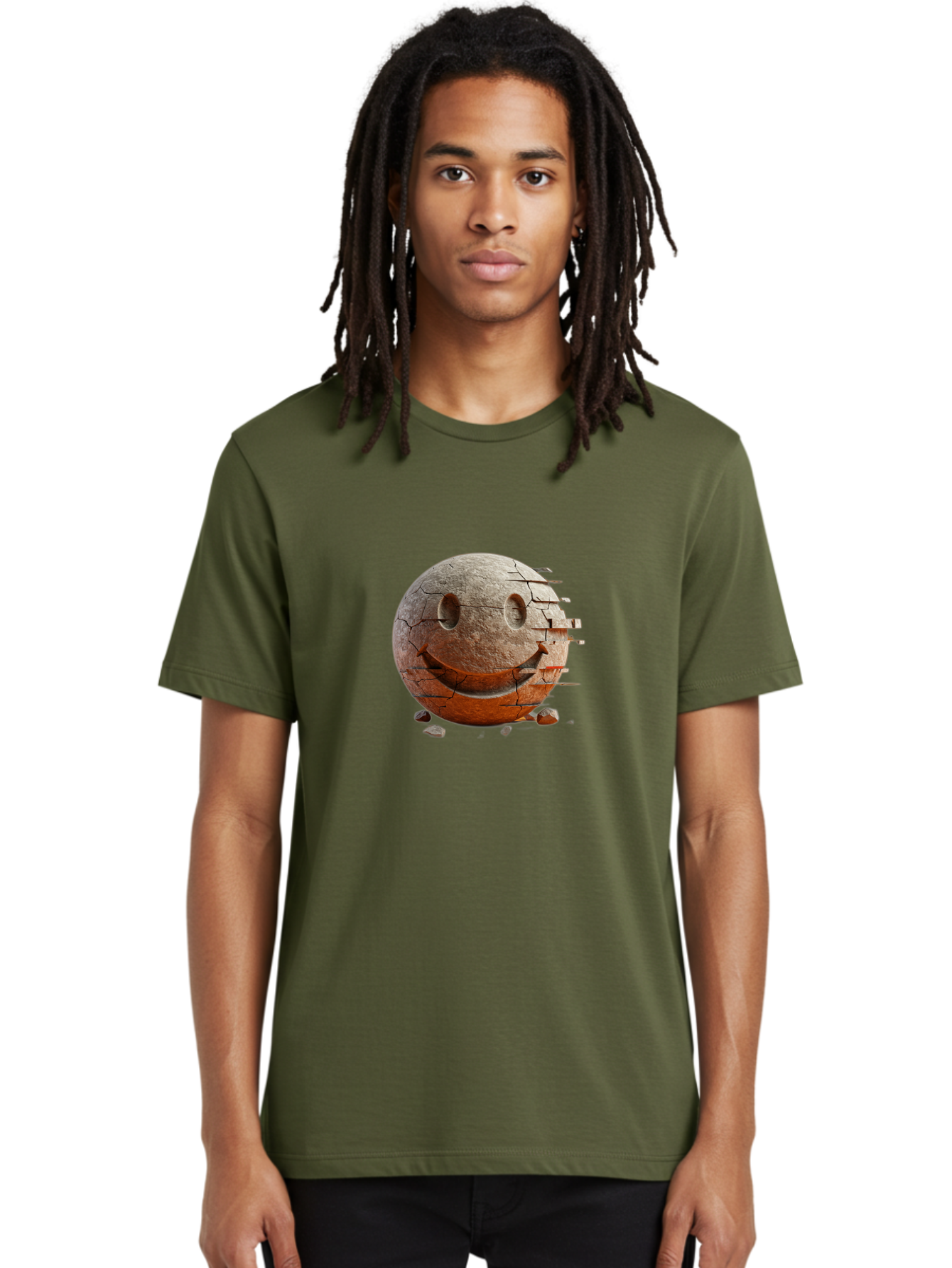 Cracked-Smiley Men'S Graphic Tee, 100% Cotton, Comfortable Casual Summer Wear, Machine Washable, Vintage Camera, Old Camera, Antique Camera, Black Camera, Classic Photography, Photography Equipment, Nostalgic Device, Film Camera, Camera Art Bak312