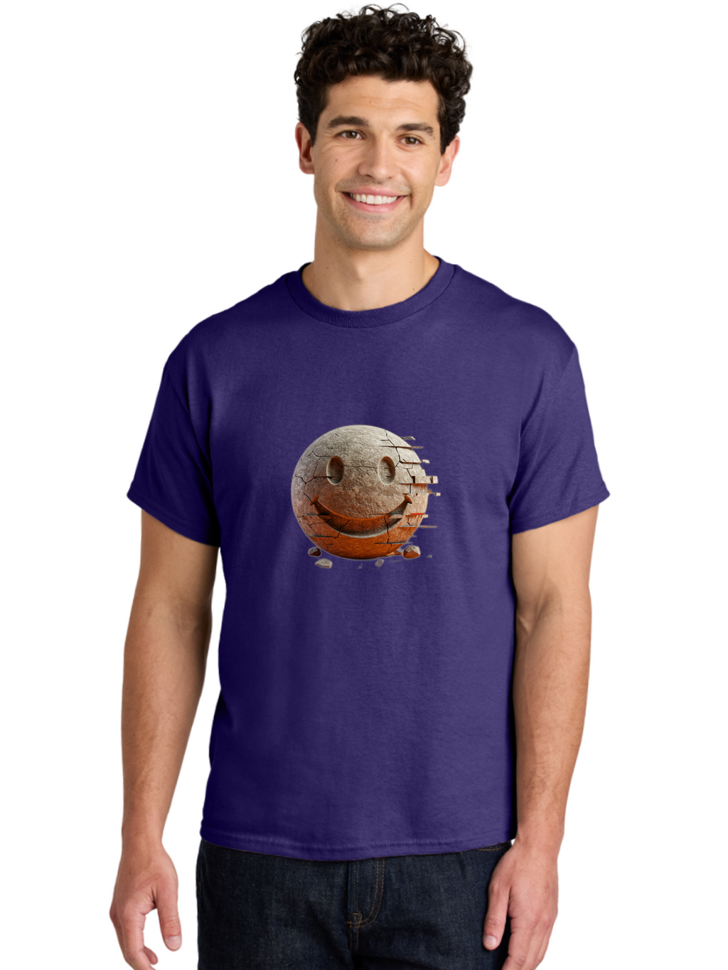 Cracked-Smiley Men'S Graphic Tee, 100% Cotton, Comfortable Casual Summer Wear, Machine Washable, Vintage Camera, Old Camera, Antique Camera, Black Camera, Classic Photography, Photography Equipment, Nostalgic Device, Film Camera, Camera Art Bak312