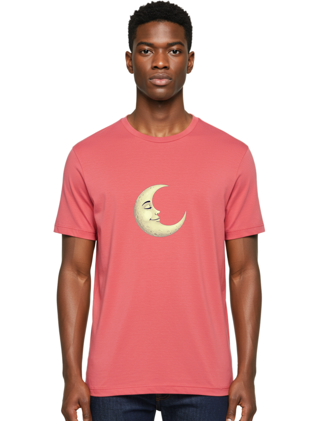 Crescent-Moon-Face Men'S Graphic Tee, 100% Cotton, Comfortable Casual Summer Wear, Machine Washable, Vintage Camera, Old Camera, Antique Camera, Black Camera, Classic Photography, Photography Equipment, Nostalgic Device, Film Camera, Bak316