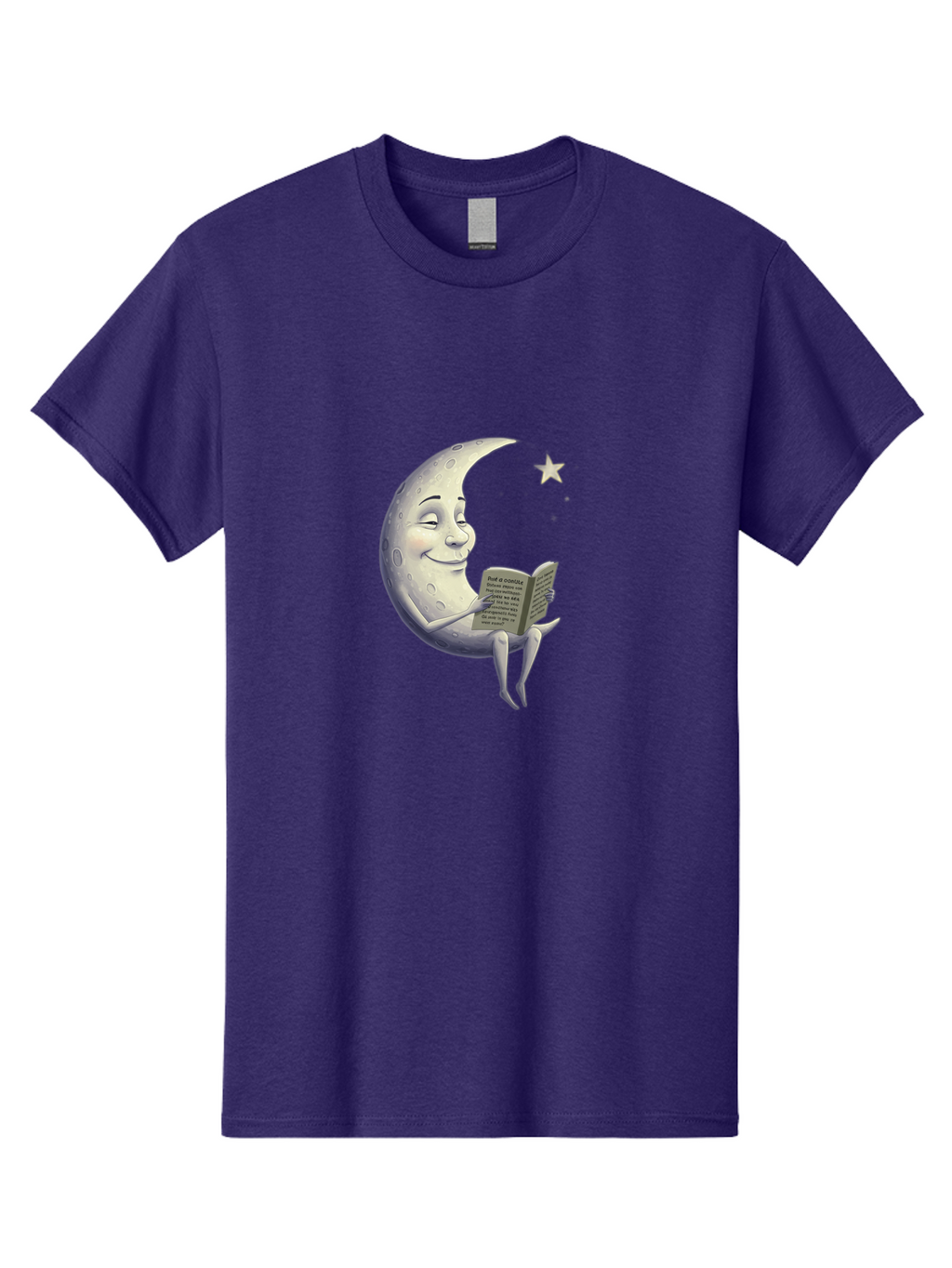 Crescent-Moon-Reading-2 Men'S Graphic Tee, 100% Cotton, Comfortable Casual Summer Wear, Machine Washable, Vintage Camera, Old Camera, Antique Camera, Black Camera, Classic Photography, Photography Equipment, Nostalgic Device, Film Camera, Bak318