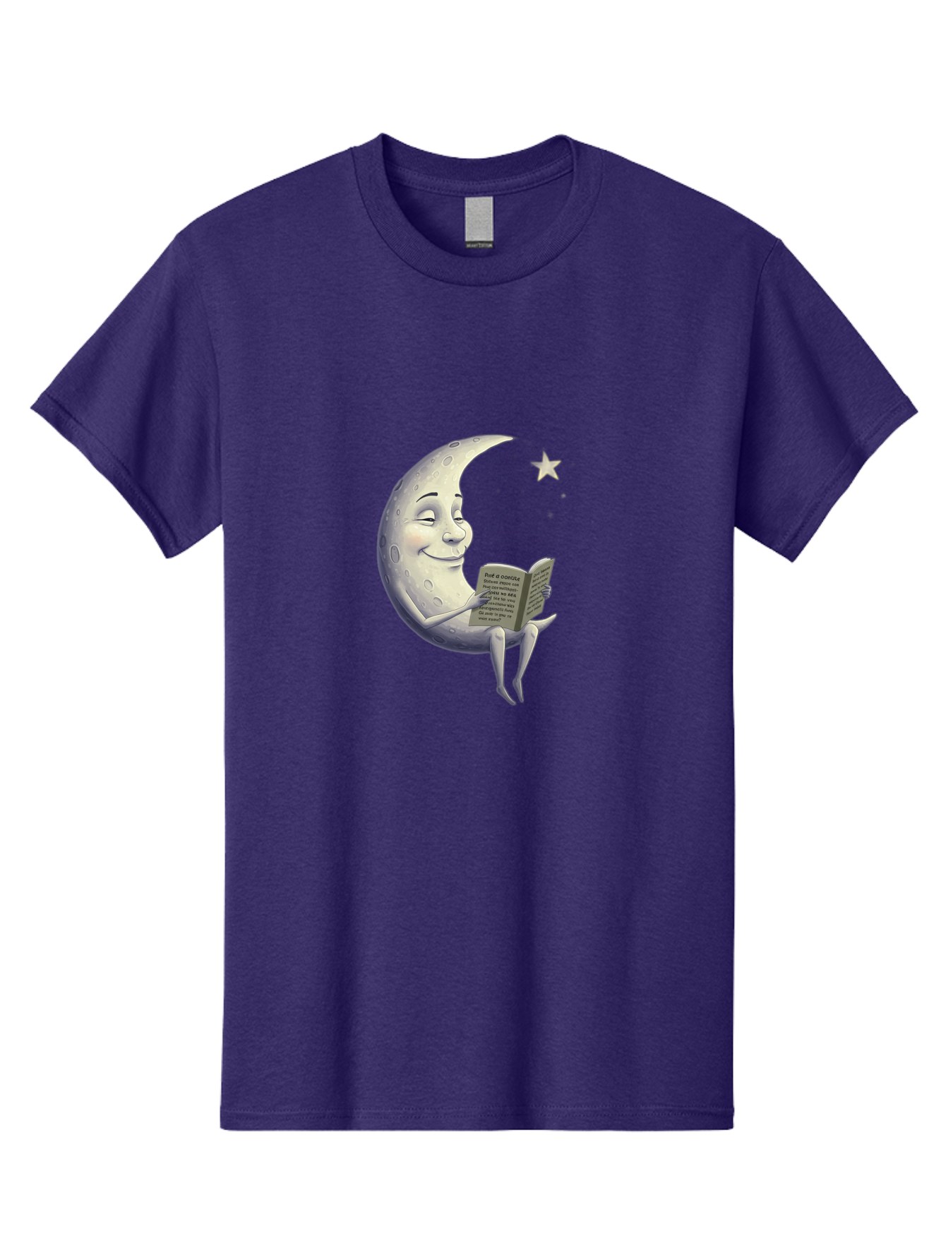 Crescent-Moon-Reading-2 Men'S Graphic Tee, 100% Cotton, Comfortable Casual Summer Wear, Machine Washable, Vintage Camera, Old Camera, Antique Camera, Black Camera, Classic Photography, Photography Equipment, Nostalgic Device, Film Camera, Bak318