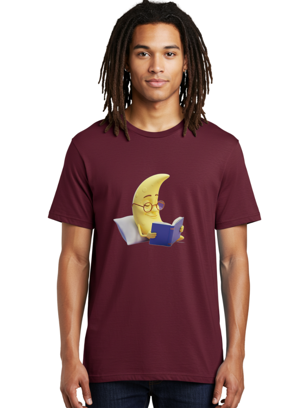 Crescent-Moon-Reading Men'S Graphic Tee, 100% Cotton, Comfortable Casual Summer Wear, Machine Washable, Vintage Camera, Old Camera, Antique Camera, Black Camera, Classic Photography, Photography Equipment, Nostalgic Device, Film Camera, Bak319