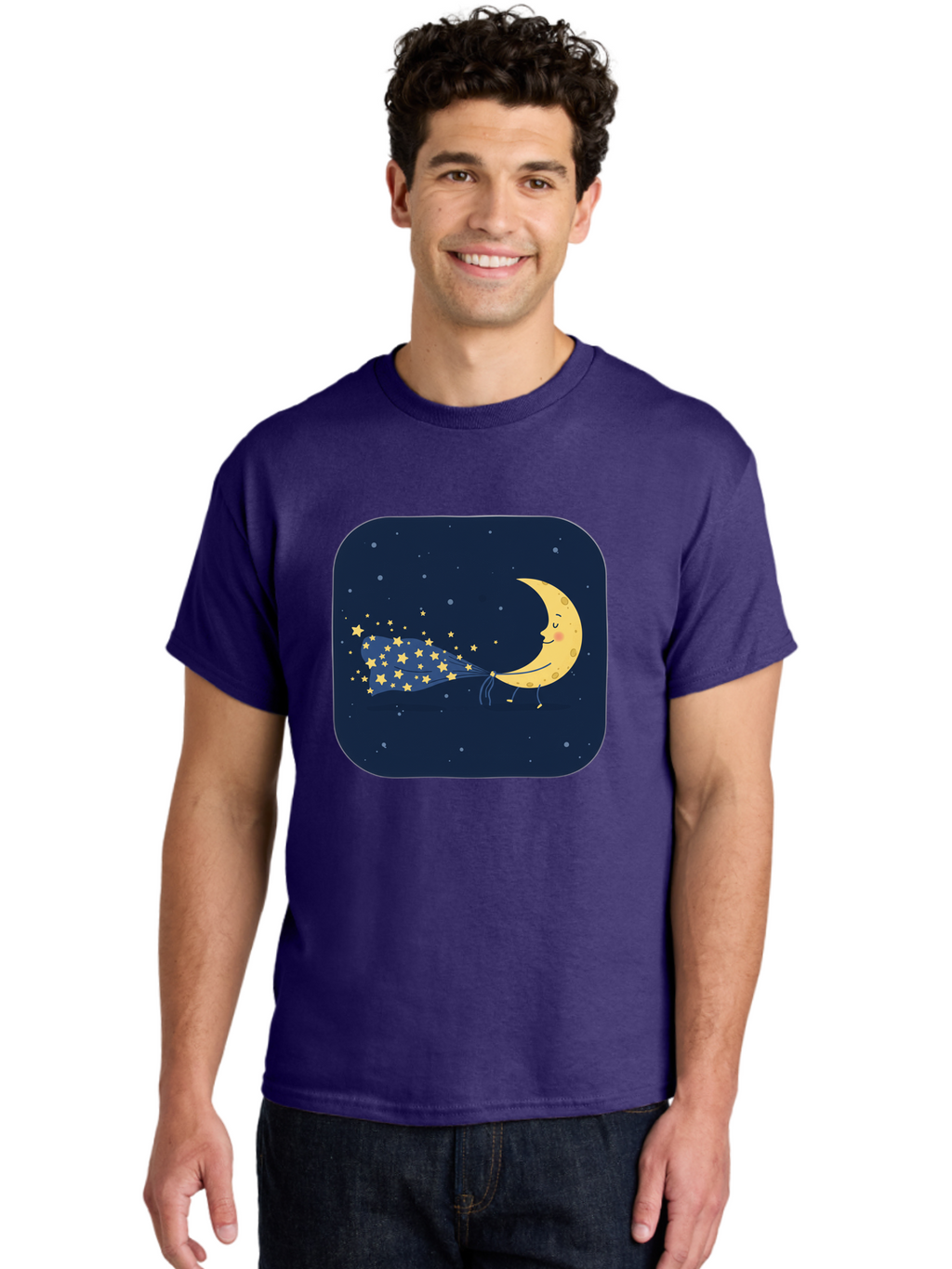 Crescent-Moon-With-Stars Men'S Graphic Tee, 100% Cotton, Comfortable Casual Summer Wear, Machine Washable, Vintage Camera, Old Camera, Antique Camera, Black Camera, Classic Photography, Photography Equipment, Nostalgic Device, Film Camera, Bak320
