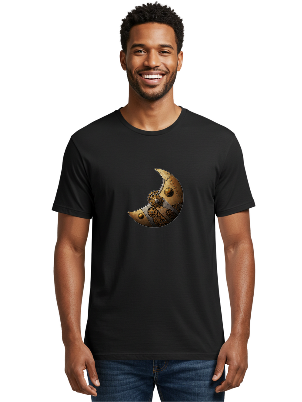 Crescent-Moon Men'S Graphic Tee, 100% Cotton, Comfortable Casual Summer Wear, Machine Washable, Vintage Camera, Old Camera, Antique Camera, Black Camera, Classic Photography, Photography Equipment, Nostalgic Device, Film Camera, Camera Art Bak321