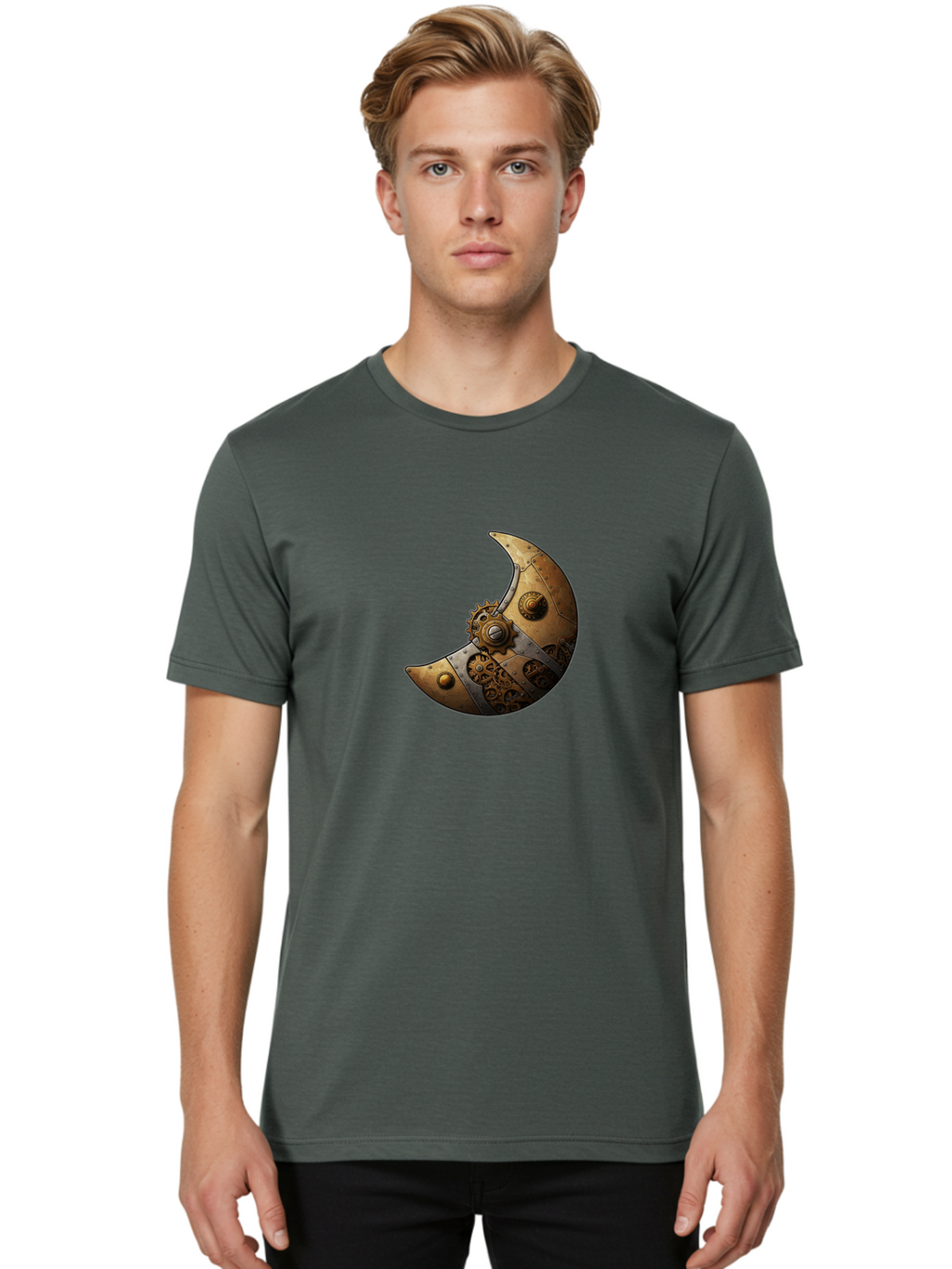Crescent-Moon Men'S Graphic Tee, 100% Cotton, Comfortable Casual Summer Wear, Machine Washable, Vintage Camera, Old Camera, Antique Camera, Black Camera, Classic Photography, Photography Equipment, Nostalgic Device, Film Camera, Camera Art Bak321
