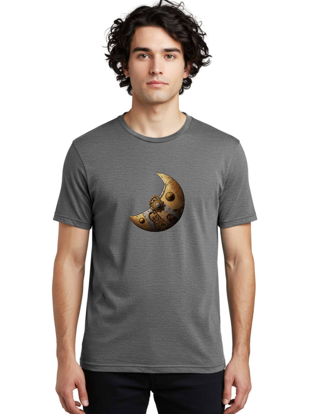 Crescent-Moon Men'S Graphic Tee, 100% Cotton, Comfortable Casual Summer Wear, Machine Washable, Vintage Camera, Old Camera, Antique Camera, Black Camera, Classic Photography, Photography Equipment, Nostalgic Device, Film Camera, Camera Art Bak321