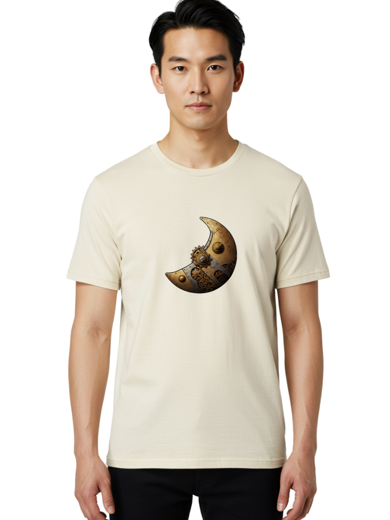 Crescent-Moon Men'S Graphic Tee, 100% Cotton, Comfortable Casual Summer Wear, Machine Washable, Vintage Camera, Old Camera, Antique Camera, Black Camera, Classic Photography, Photography Equipment, Nostalgic Device, Film Camera, Camera Art Bak321