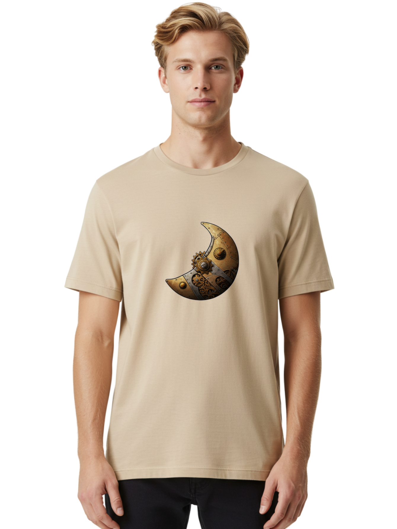 Crescent-Moon Men'S Graphic Tee, 100% Cotton, Comfortable Casual Summer Wear, Machine Washable, Vintage Camera, Old Camera, Antique Camera, Black Camera, Classic Photography, Photography Equipment, Nostalgic Device, Film Camera, Camera Art Bak321