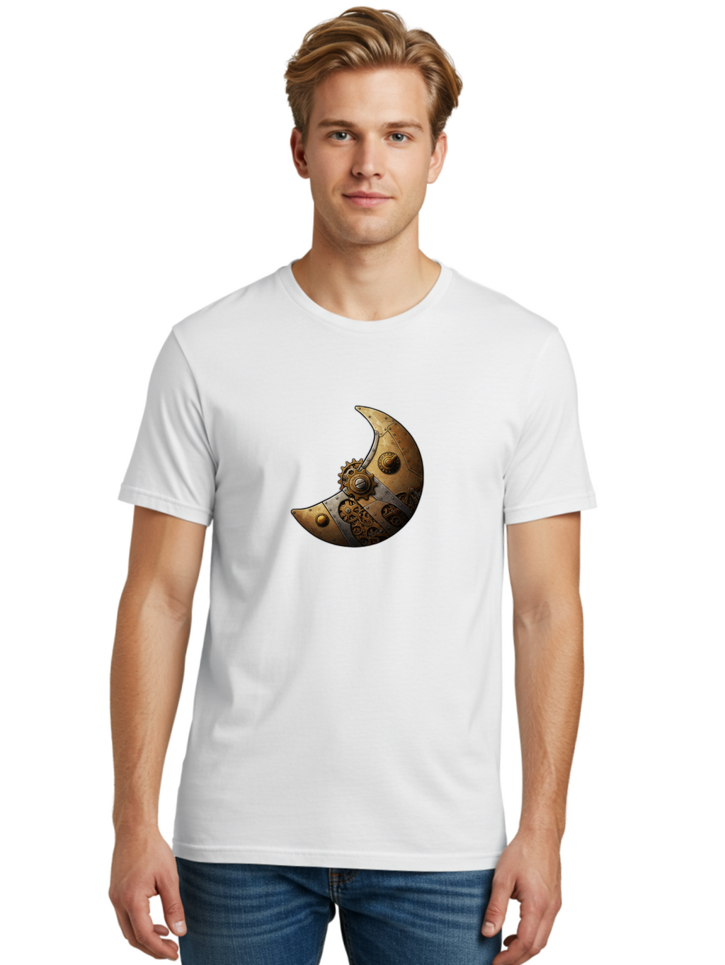 Crescent-Moon Men'S Graphic Tee, 100% Cotton, Comfortable Casual Summer Wear, Machine Washable, Vintage Camera, Old Camera, Antique Camera, Black Camera, Classic Photography, Photography Equipment, Nostalgic Device, Film Camera, Camera Art Bak321