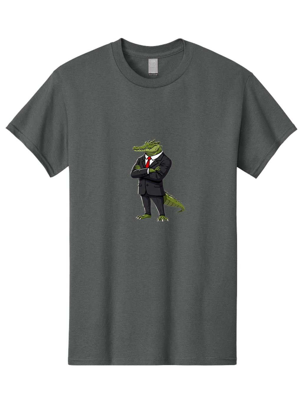Crocodile-In-Suit-1 Men'S Graphic Tee, 100% Cotton, Comfortable Casual Summer Wear, Machine Washable, Vintage Camera, Old Camera, Antique Camera, Black Camera, Classic Photography, Photography Equipment, Nostalgic Device, Film Camera, Bak325